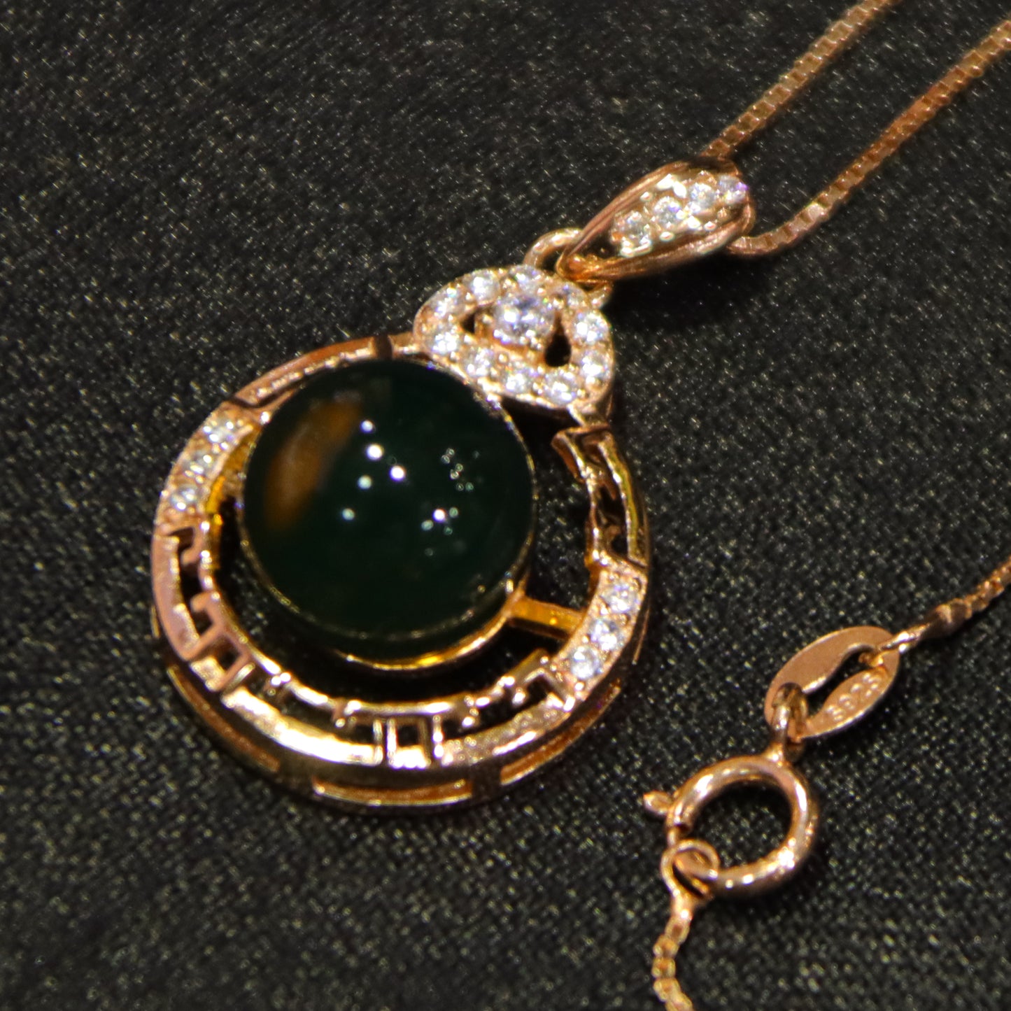 Pure Silver Natural Amber Mexican Blue Amber Round Pendant Necklace 9mm Bead