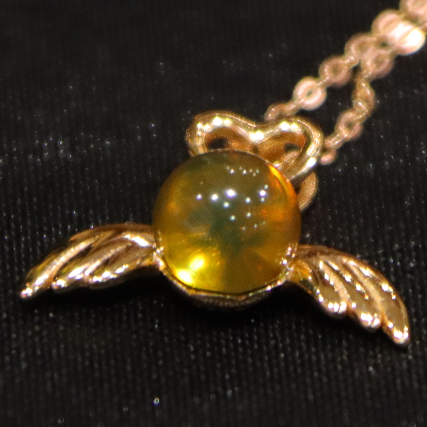 925 Sterling Silver Pendant with Natural Mexico Blue Amber Heart Angel Charm, 7mm Bead