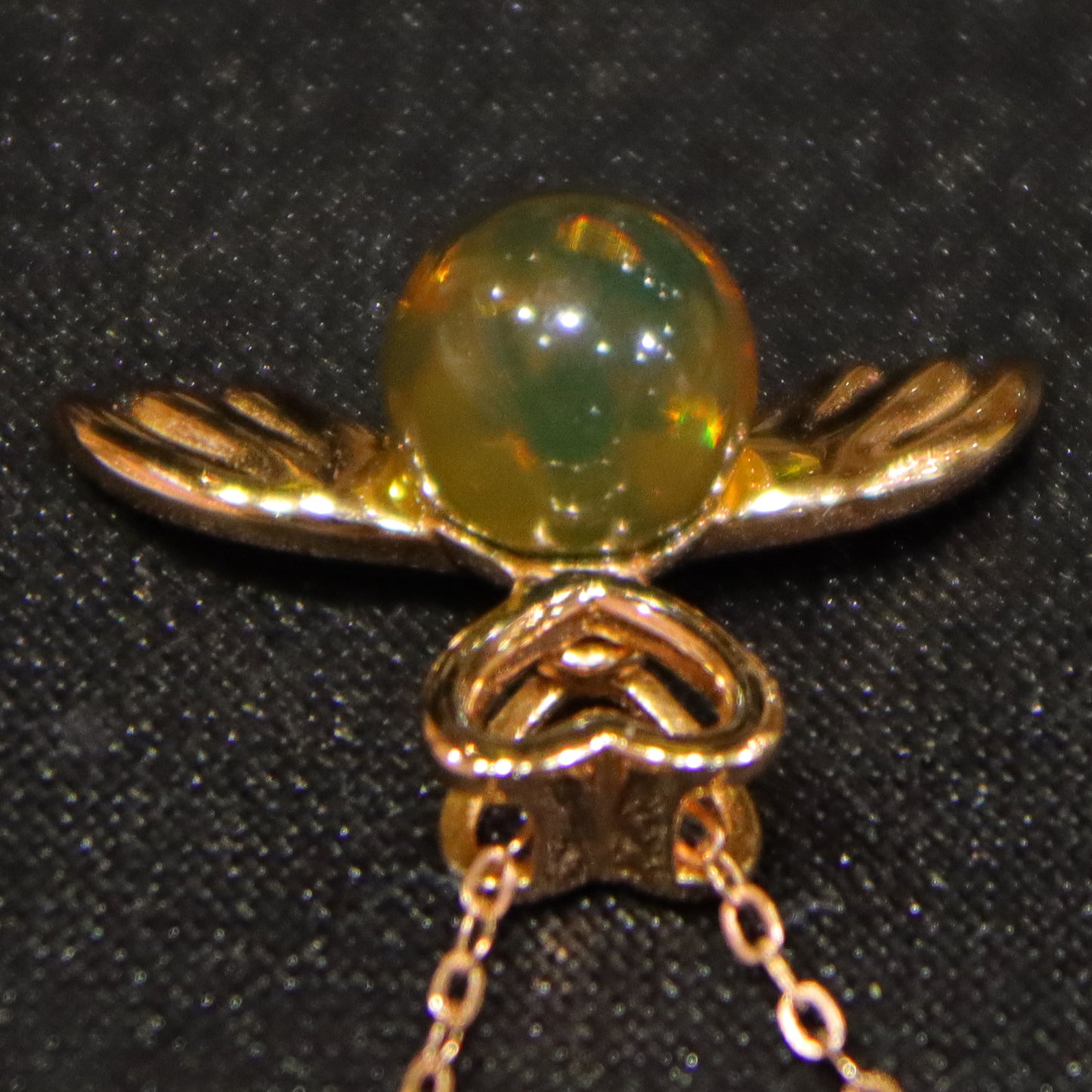 925 Sterling Silver Pendant with Natural Mexico Blue Amber Heart Angel Charm, 7mm Bead