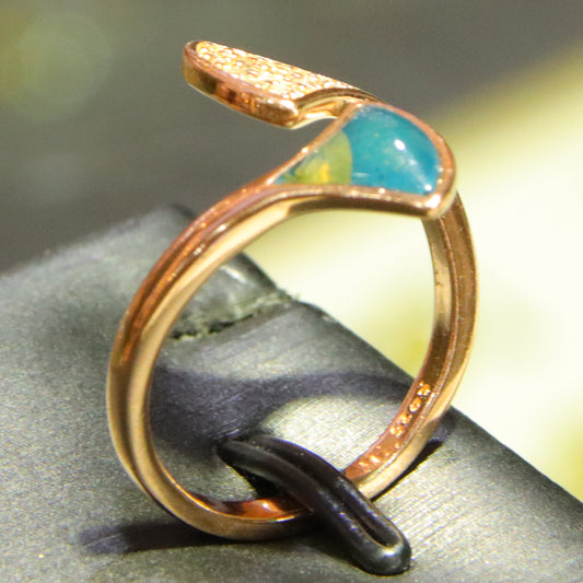 925 silver fashion blue amber diameter 0.002kg women's ring