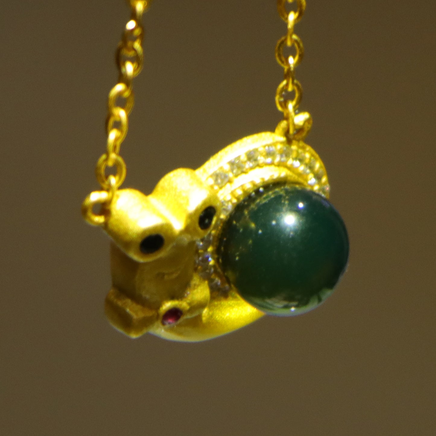 925 Sterling Silver Natural Amber Mexico Blue Amber Snail Pendant | 7mm Bead