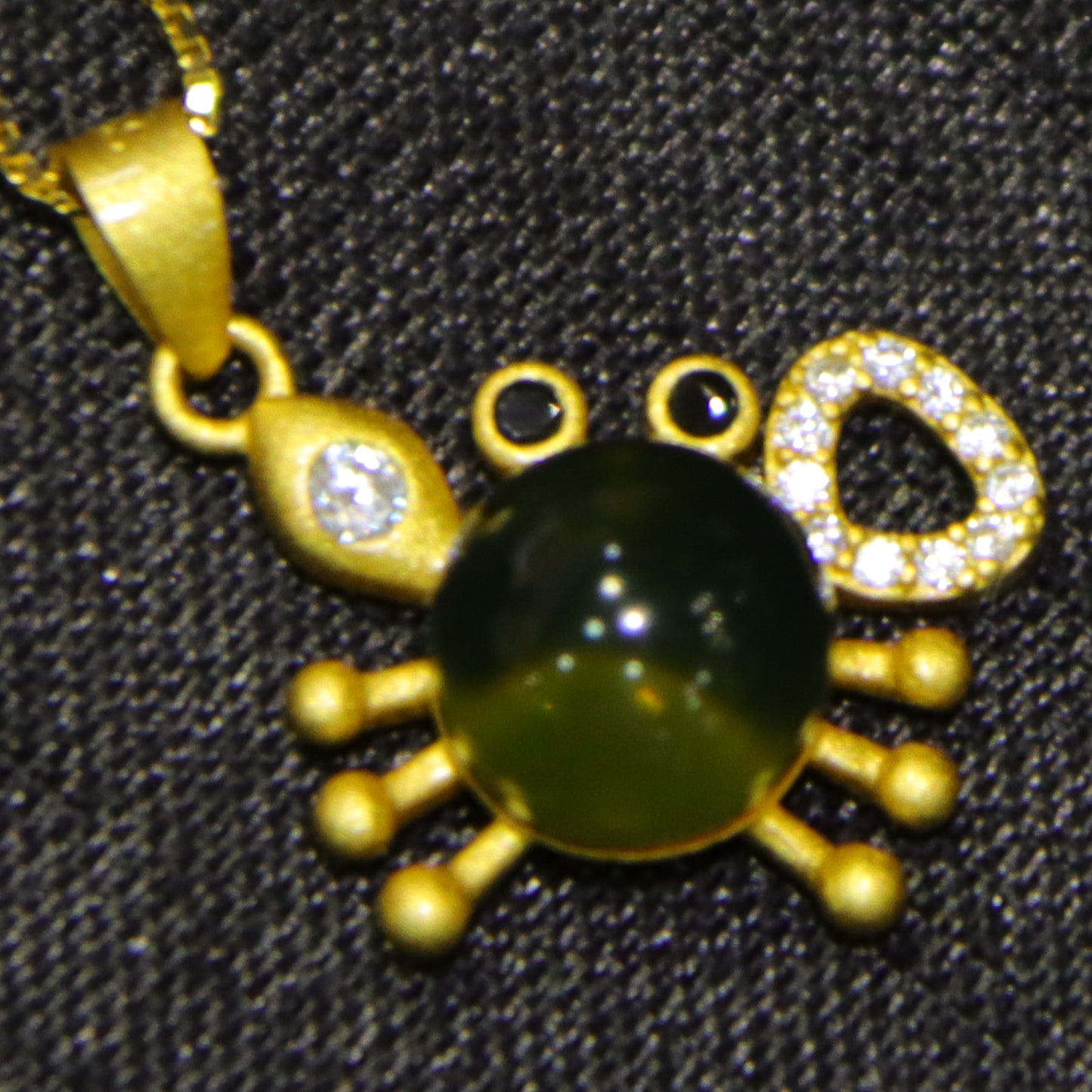 Natural Mexico Blue Amber Crab Necklace - Handmade 7mm Round Bead Jewelry
