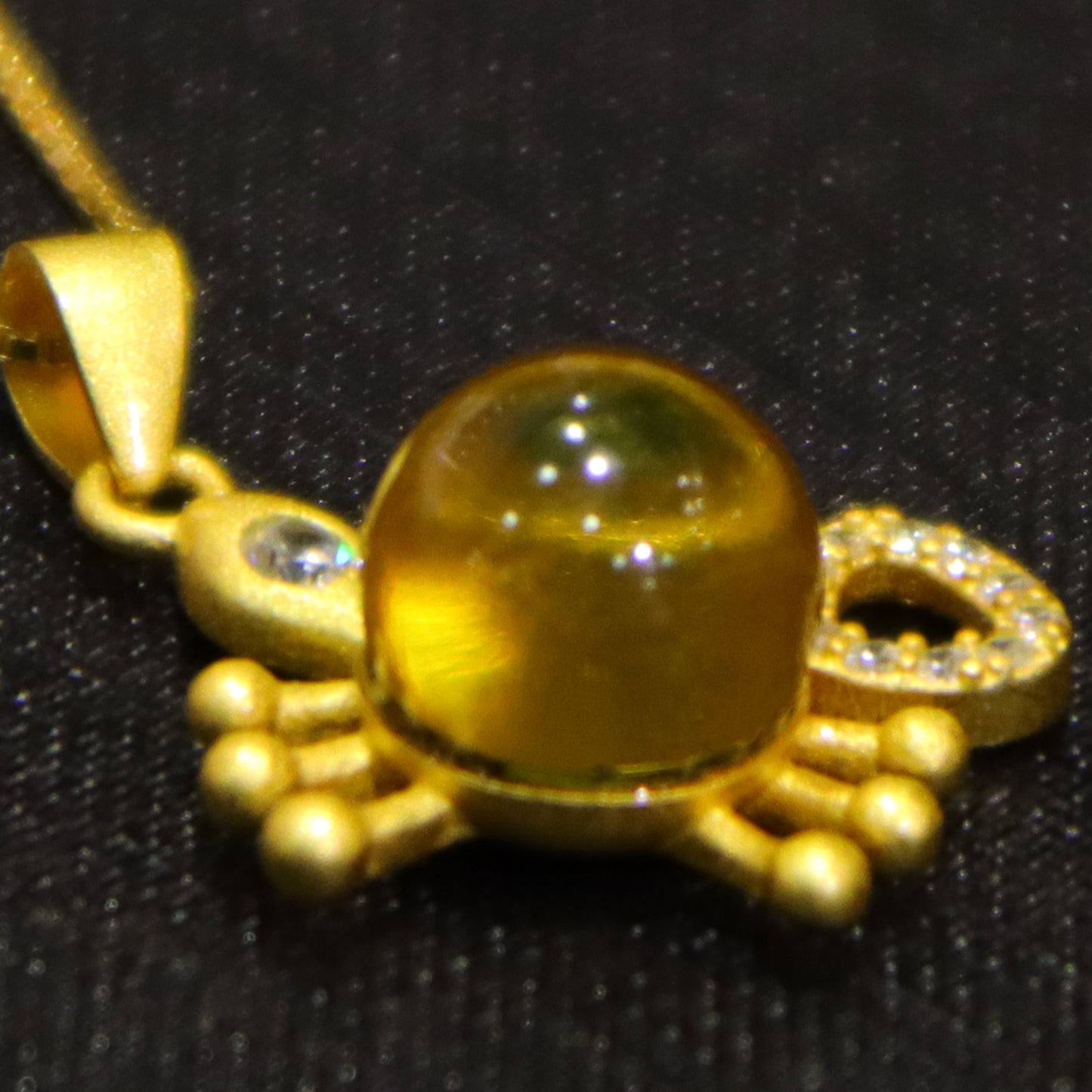 Natural Mexico Blue Amber Crab Necklace - Handmade 7mm Round Bead Jewelry