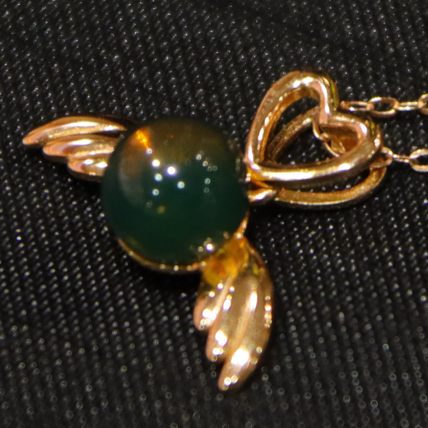 925 Sterling Silver Pendant with Natural Mexico Blue Amber Heart Angel Charm, 7mm Bead