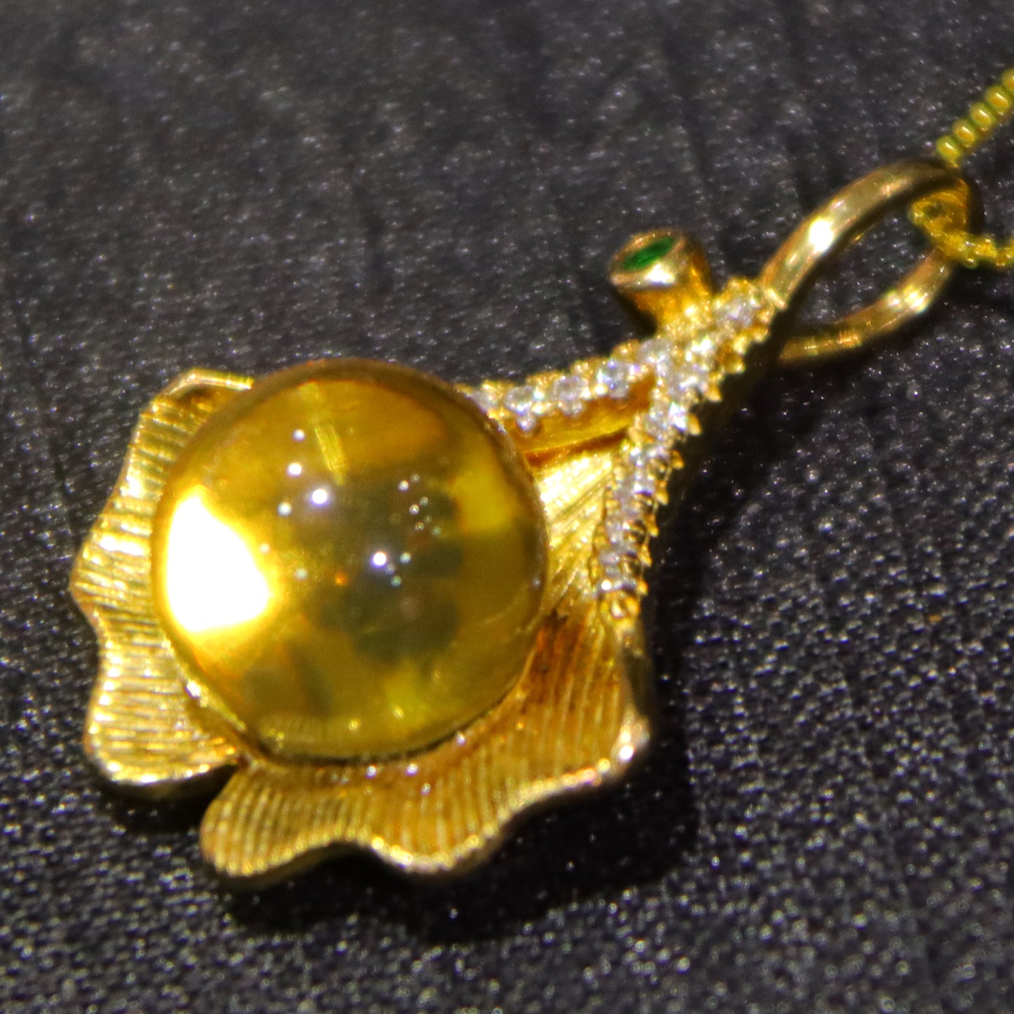 925 Sterling Silver with Natural Mexico Blue Amber Ginkgo Leaf Necklace - Unique Necklace Gift for Women