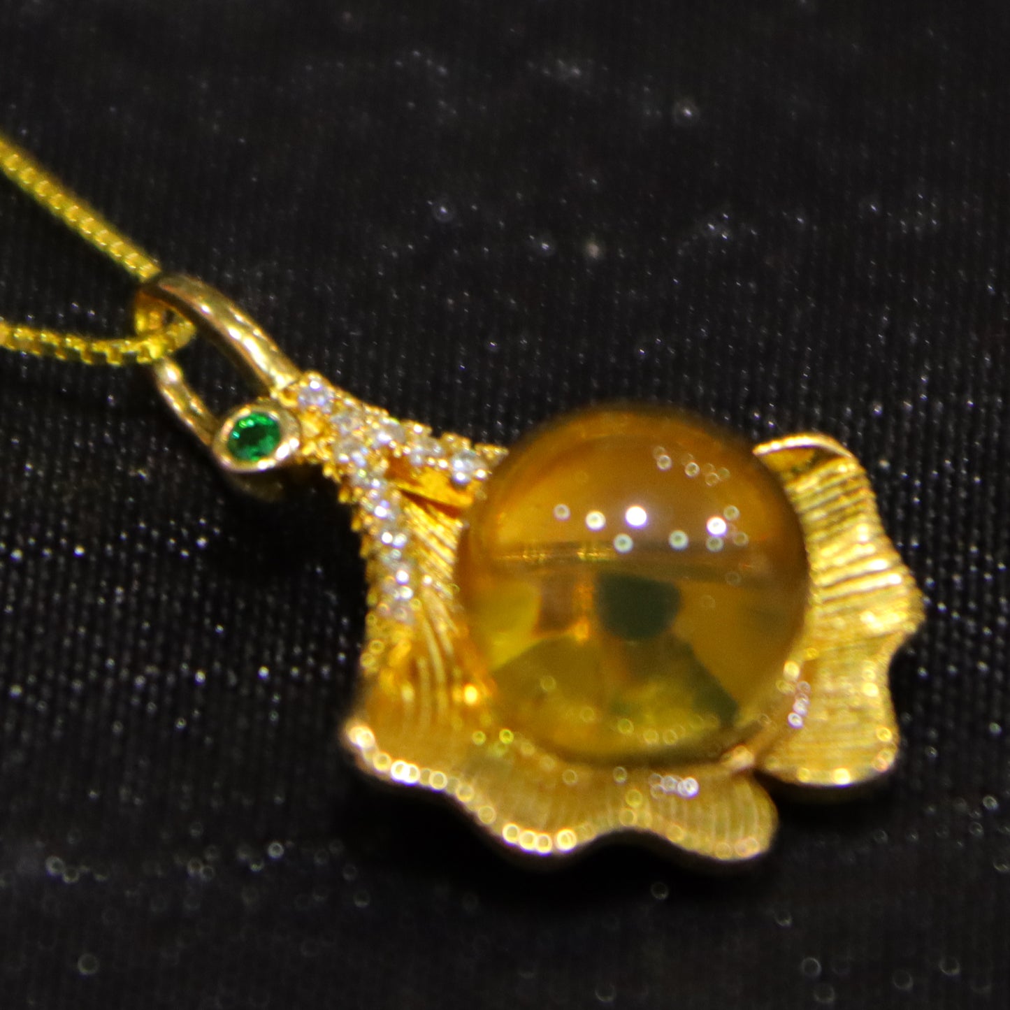 925 Sterling Silver with Natural Mexico Blue Amber Ginkgo Leaf Necklace - Unique Necklace Gift for Women