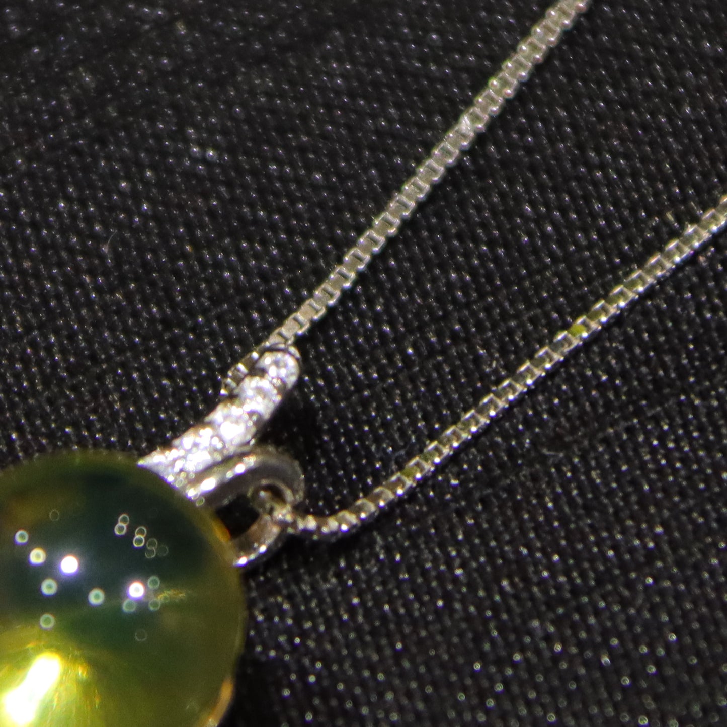 925 Sterling Silver Mexico Blue Amber Double Round Bead Pendant Necklace 8mm & 9mm