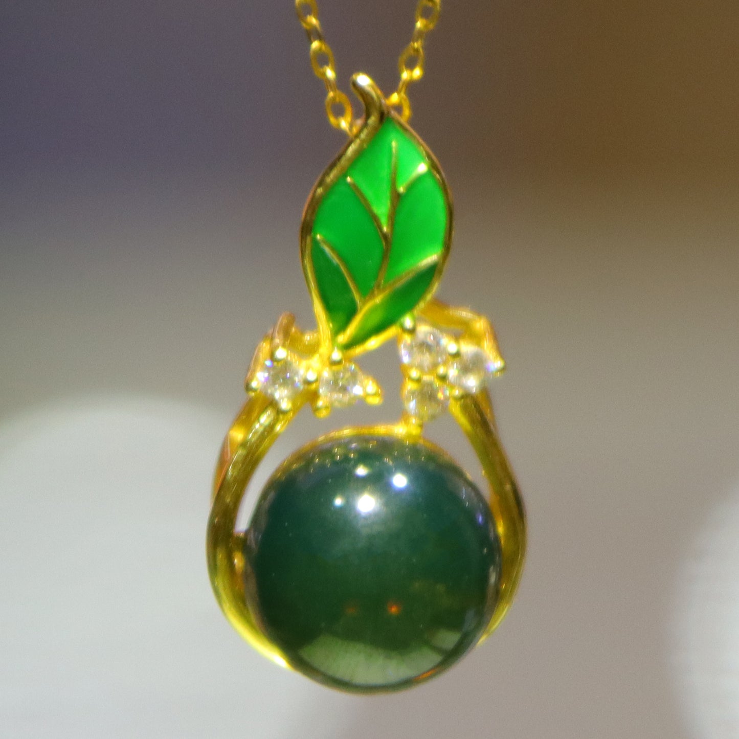 925 Sterling Silver Natural Mexican Blue Amber Leaf Pendant Necklace - Handcrafted Tree of Life Jewelry
