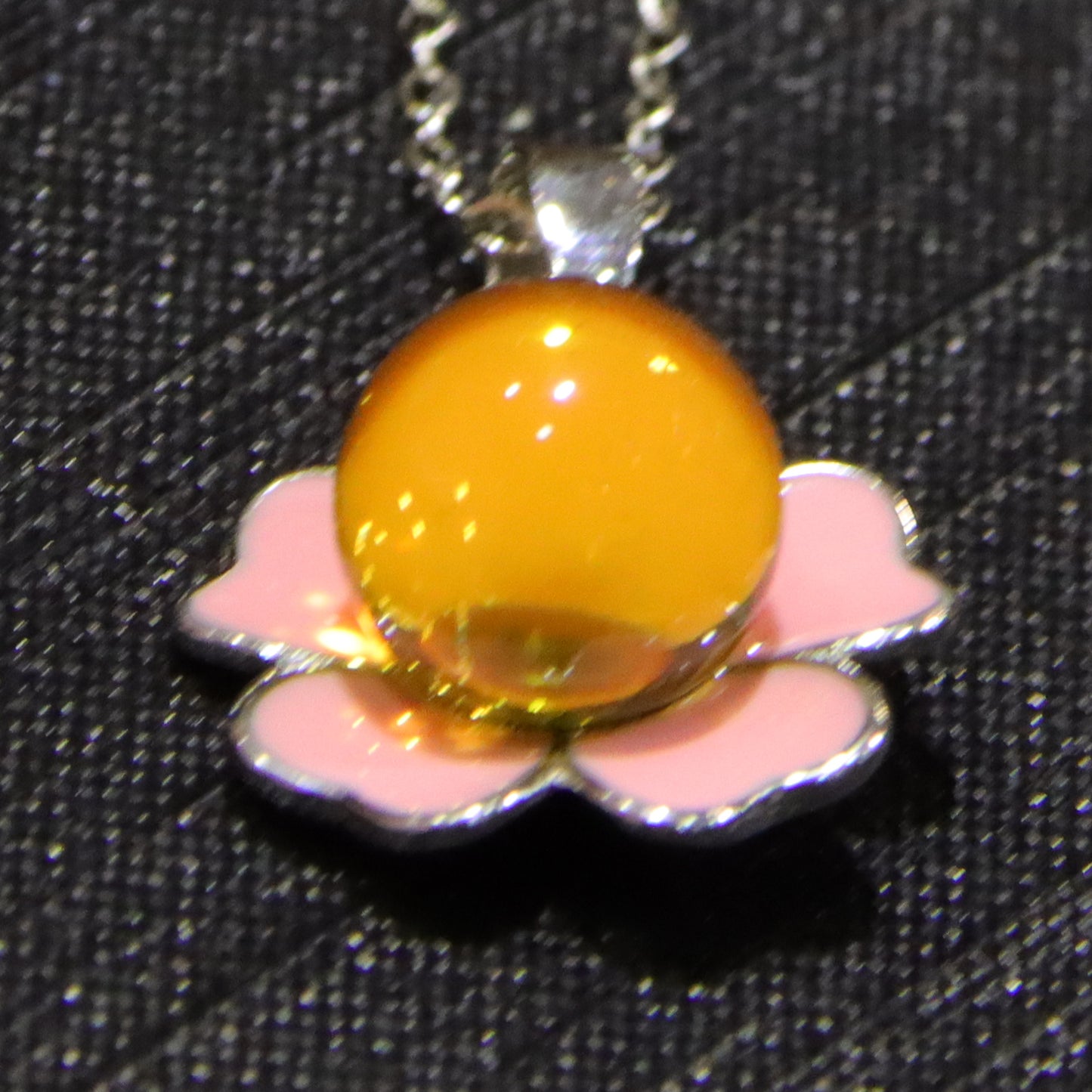 925 Sterling Silver Mexican Blue Amber Pink Floral Jewelry Set – Necklace, Earrings, Ring Trio