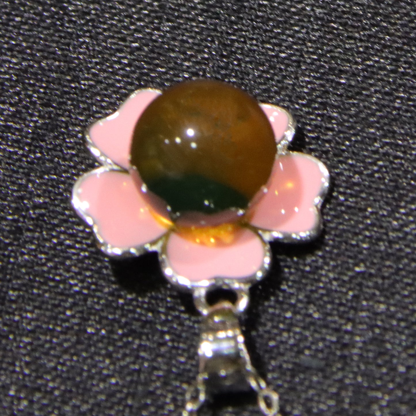925 Sterling Silver Mexican Blue Amber Pink Floral Jewelry Set – Necklace, Earrings, Ring Trio
