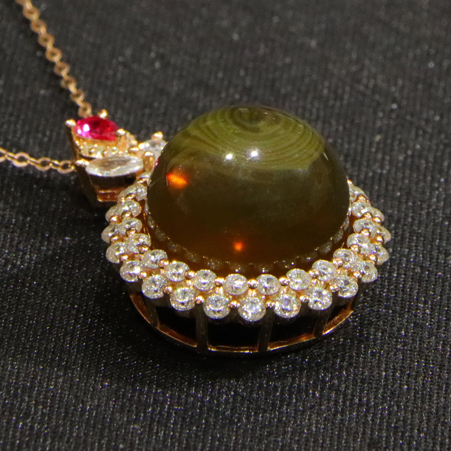 925 silver fashion blue amber diameter 16mm 0.008kg ladies necklace pendant