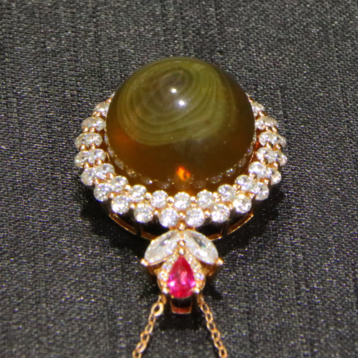 925 silver fashion blue amber diameter 16mm 0.008kg ladies necklace pendant