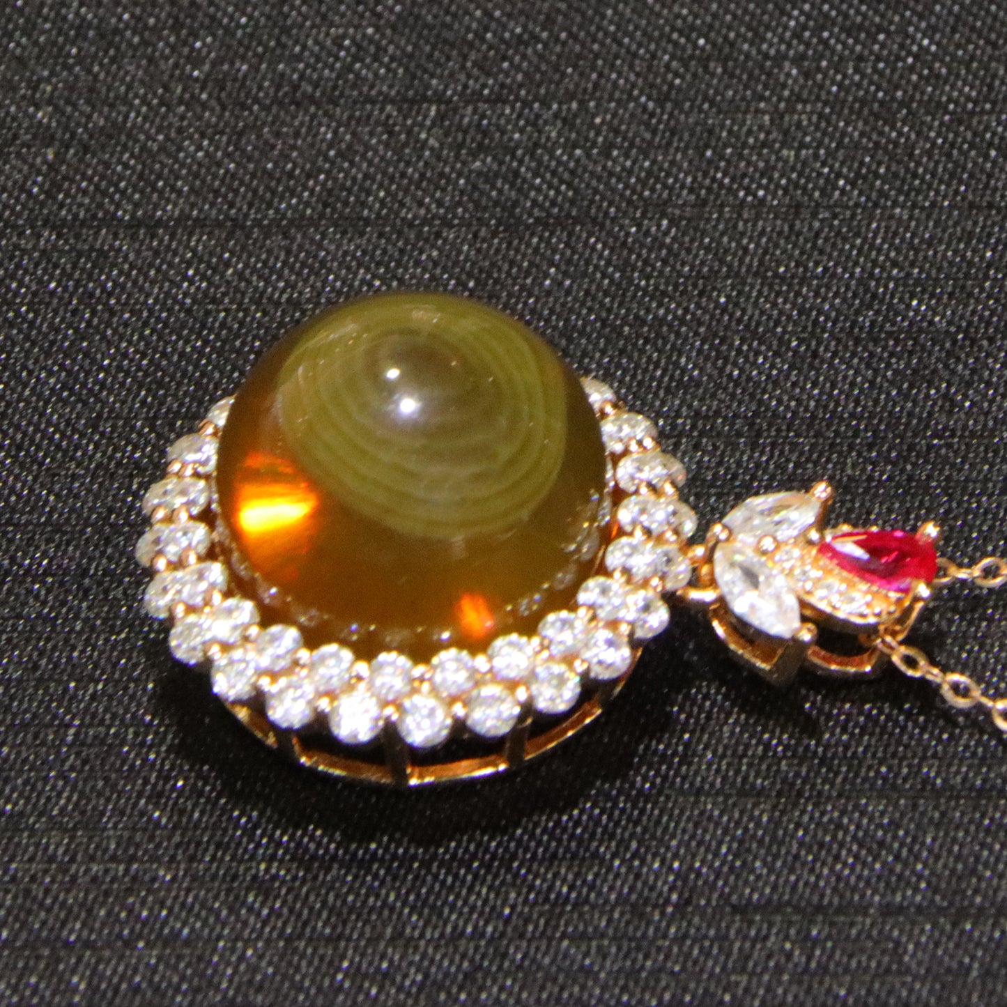 925 silver fashion blue amber diameter 16mm 0.008kg ladies necklace pendant