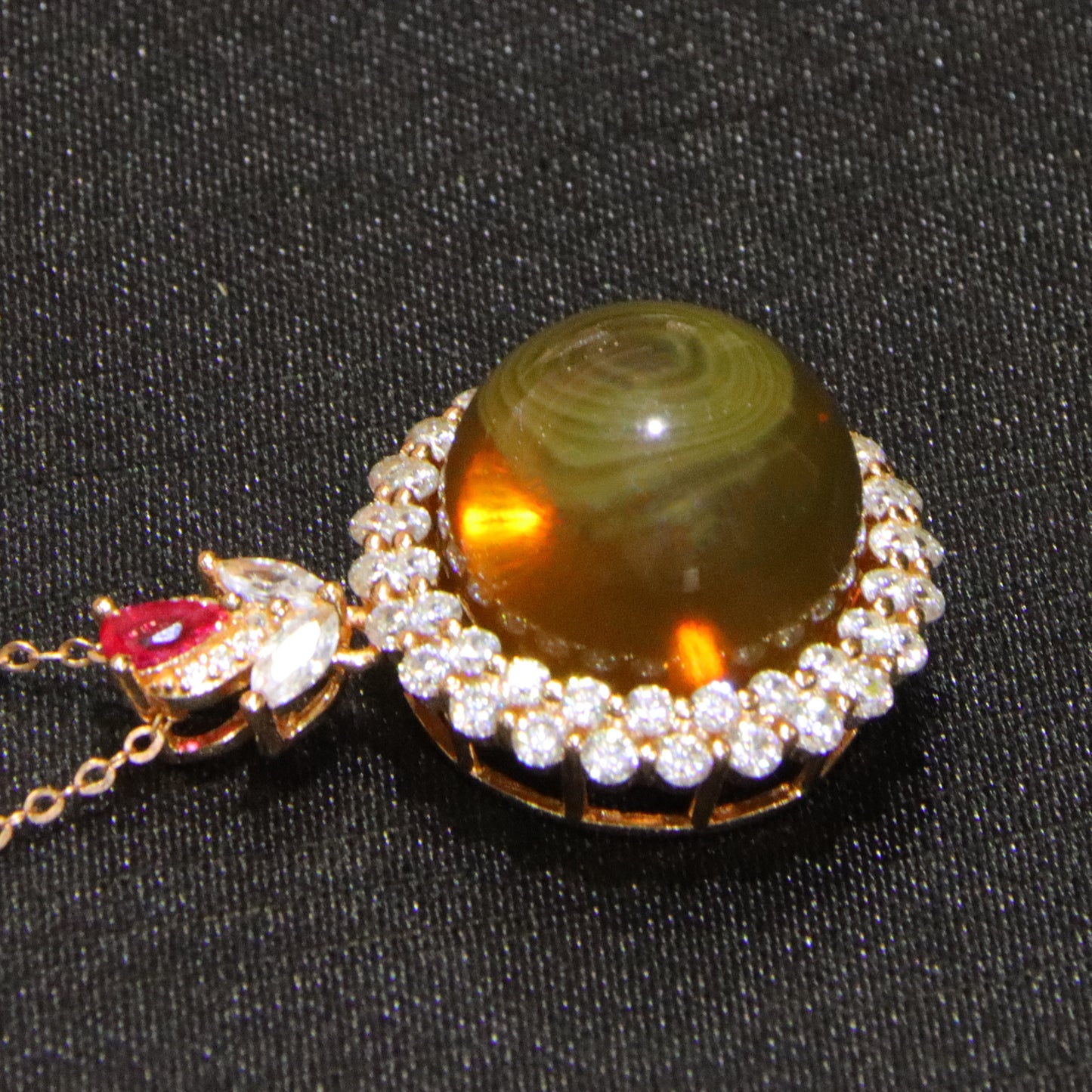 925 silver fashion blue amber diameter 16mm 0.008kg ladies necklace pendant