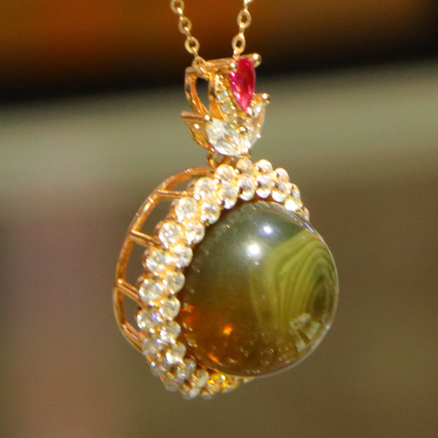 925 silver fashion blue amber diameter 16mm 0.008kg ladies necklace pendant
