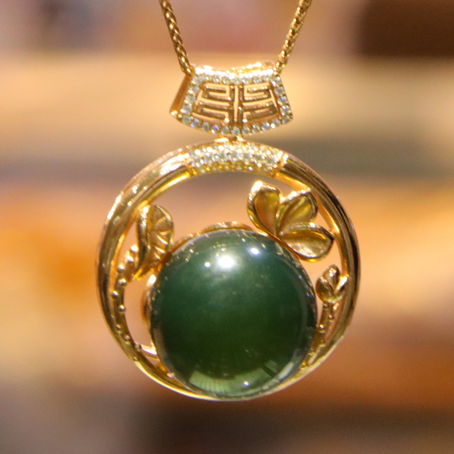 925 silver fashion blue amber diameter 17mm 0.011kg ladies necklace pendant