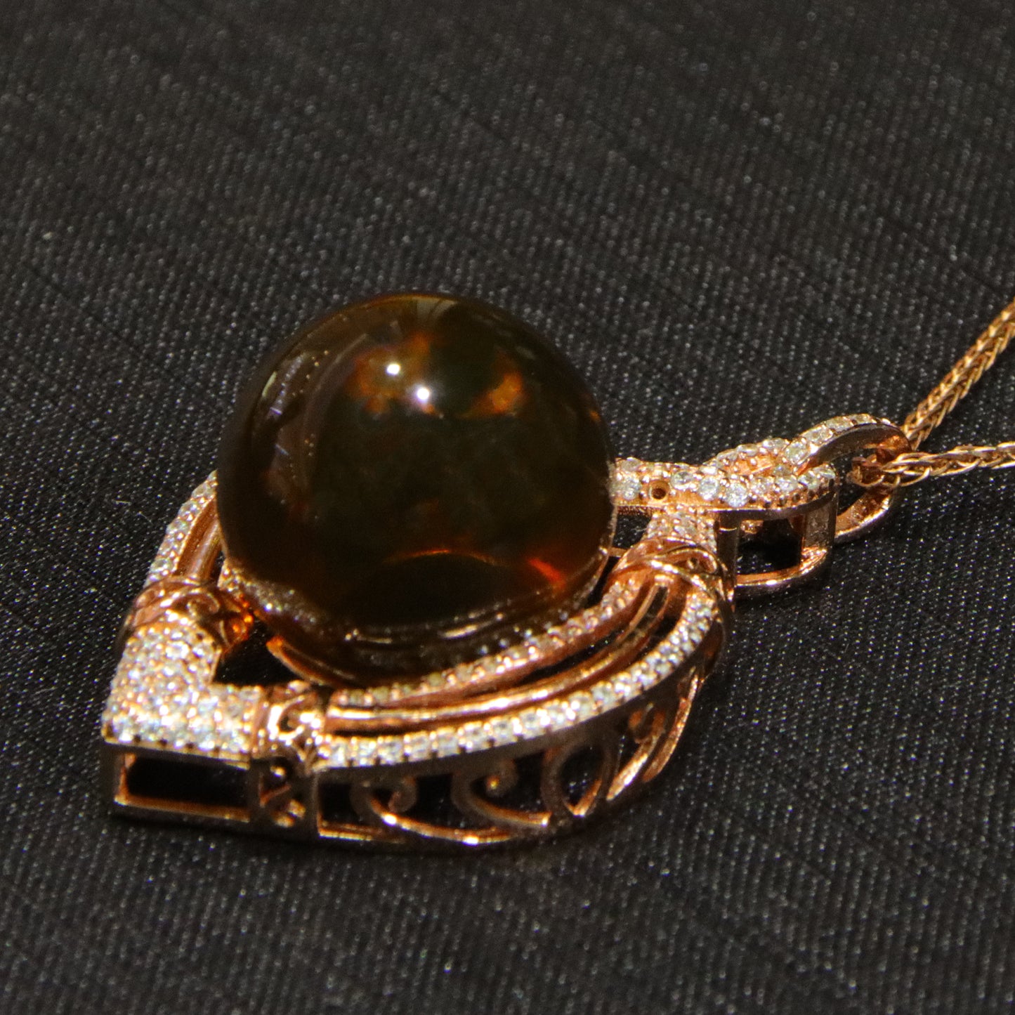 925 silver simple blue amber diameter 16mm 0.009kg women's necklace pendant
