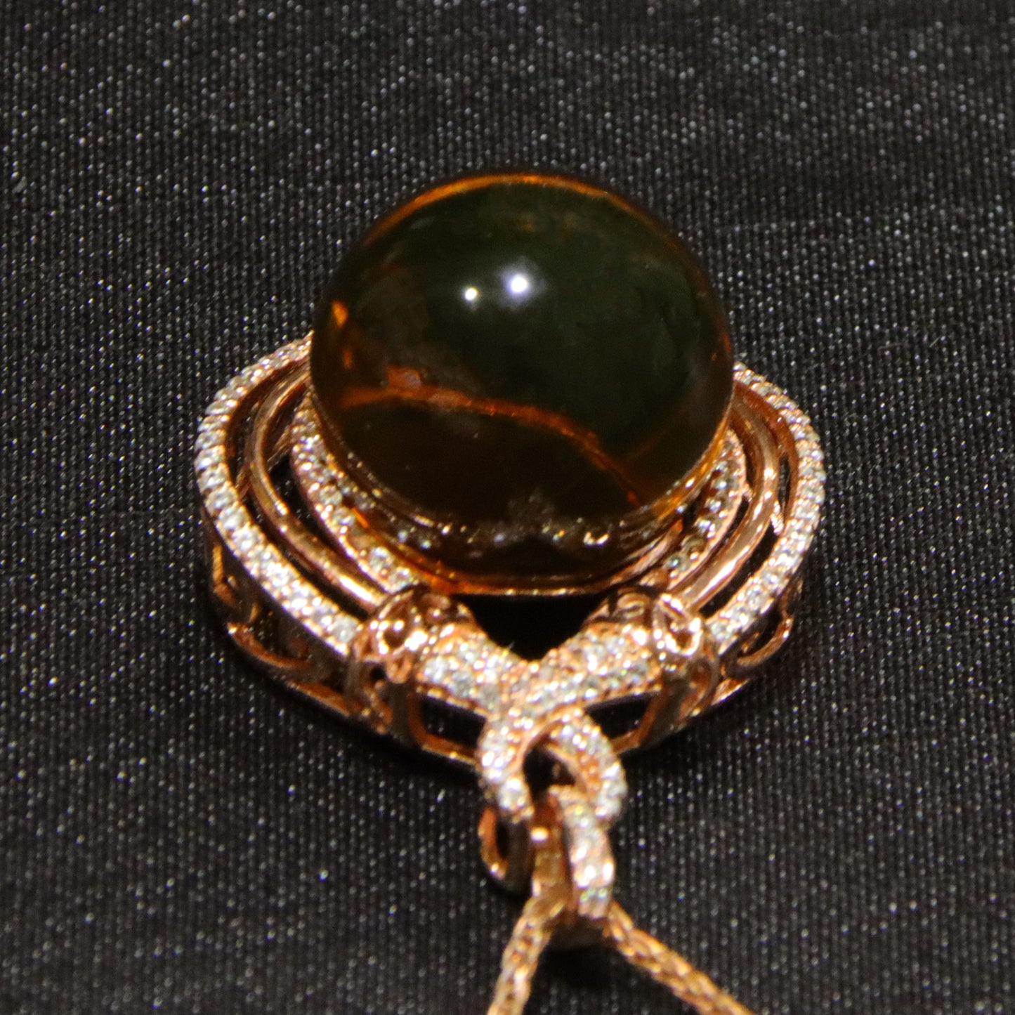 925 silver simple blue amber diameter 16mm 0.009kg women's necklace pendant