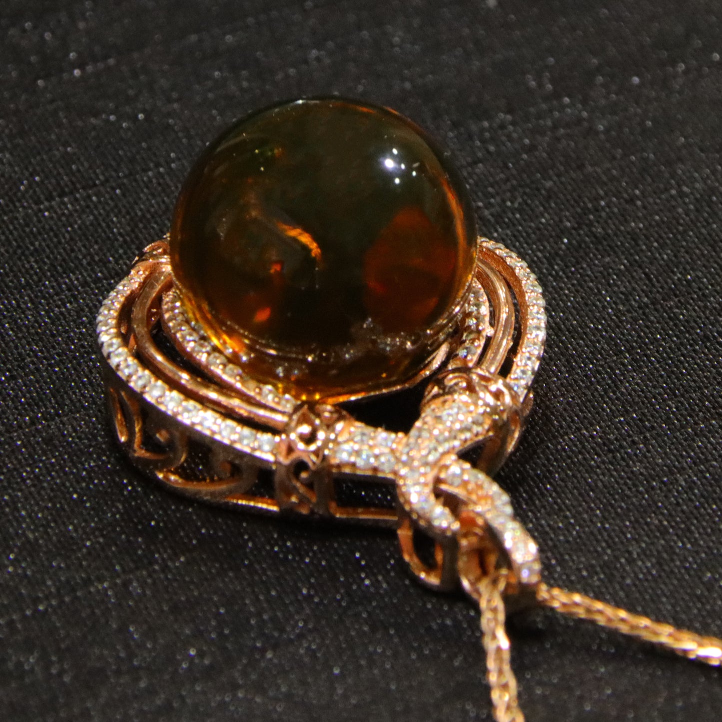 925 silver simple blue amber diameter 16mm 0.009kg women's necklace pendant