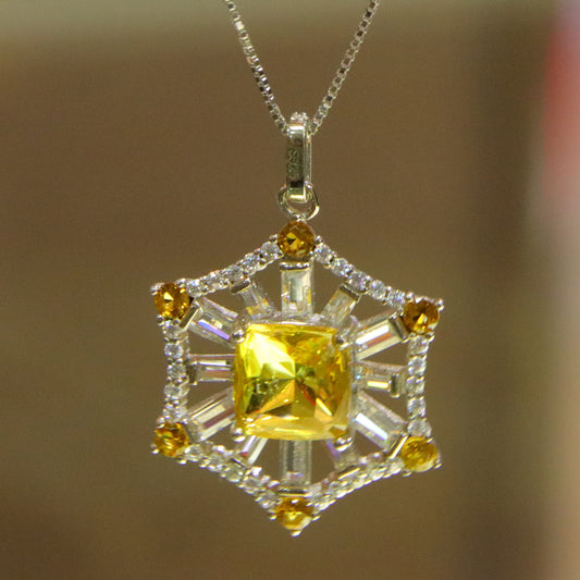 Fashion creative blue amber diameter 8.6mm 0.004kg ladies necklace pendant