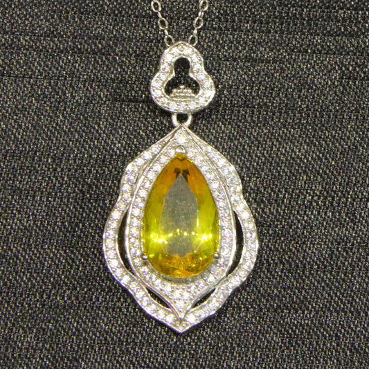 Retro simple blue amber diameter 9.1mm 0.003kg ladies necklace pendant