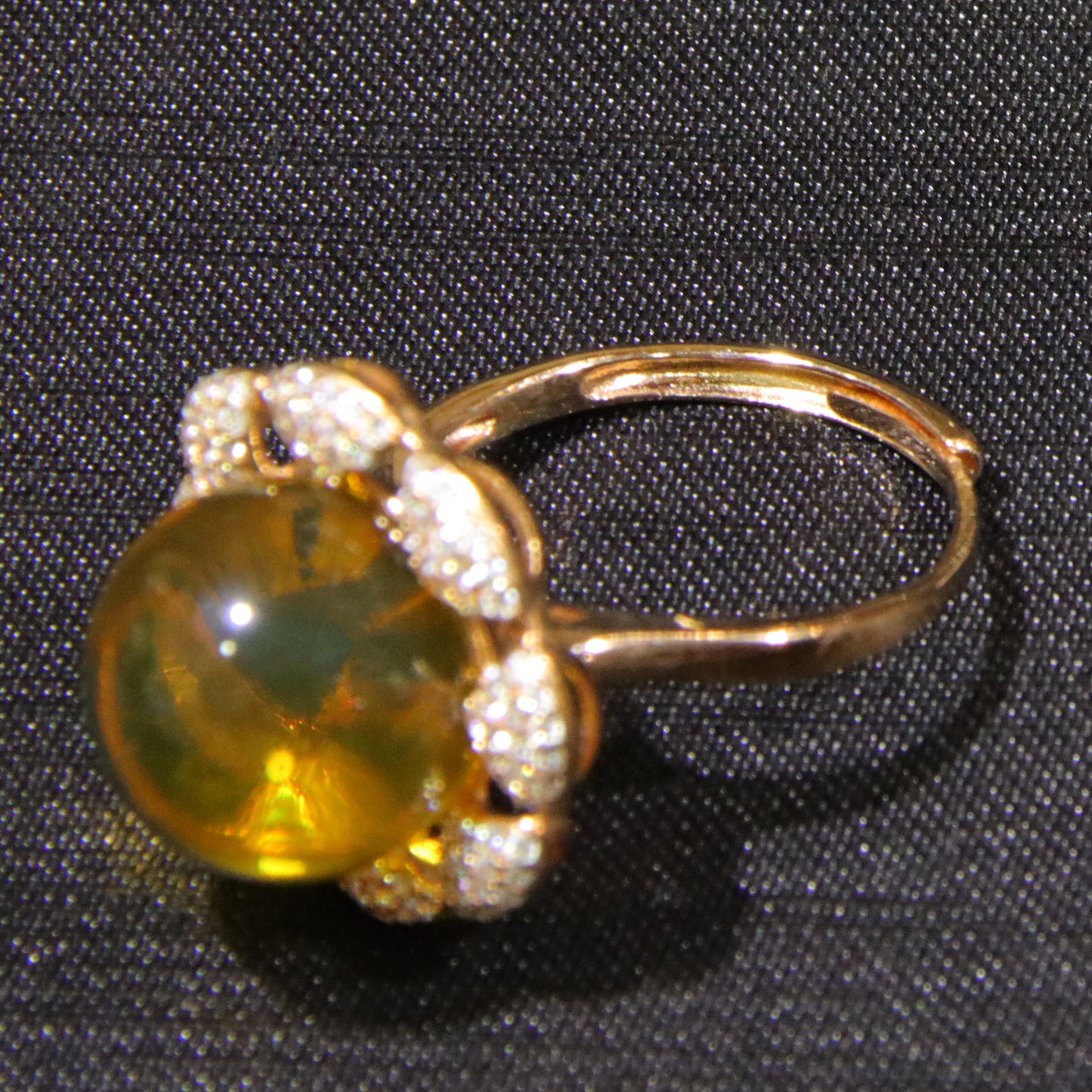 925 silver fashion blue amber diameter 13.6mm 0.005kg women's ring