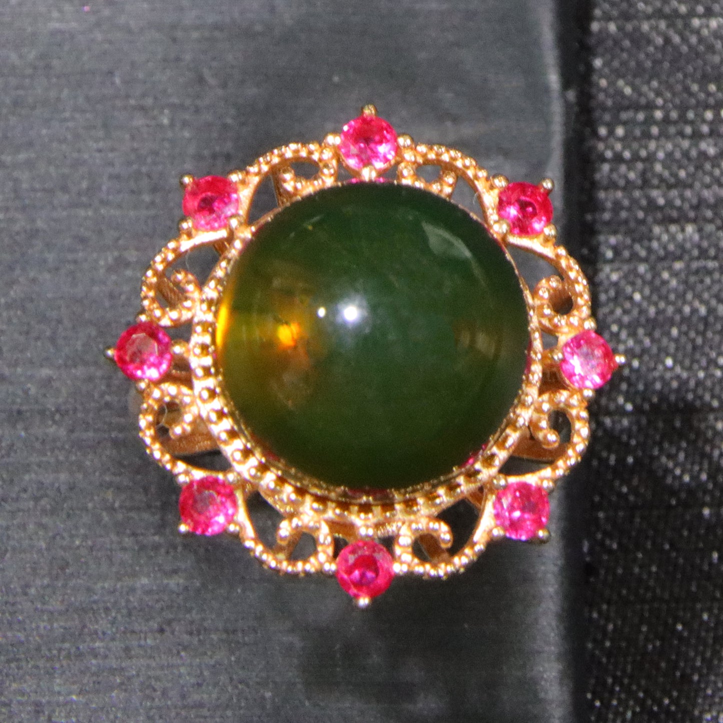 925 silver fashion blue amber diameter 14mm 0.006kg women's ring
