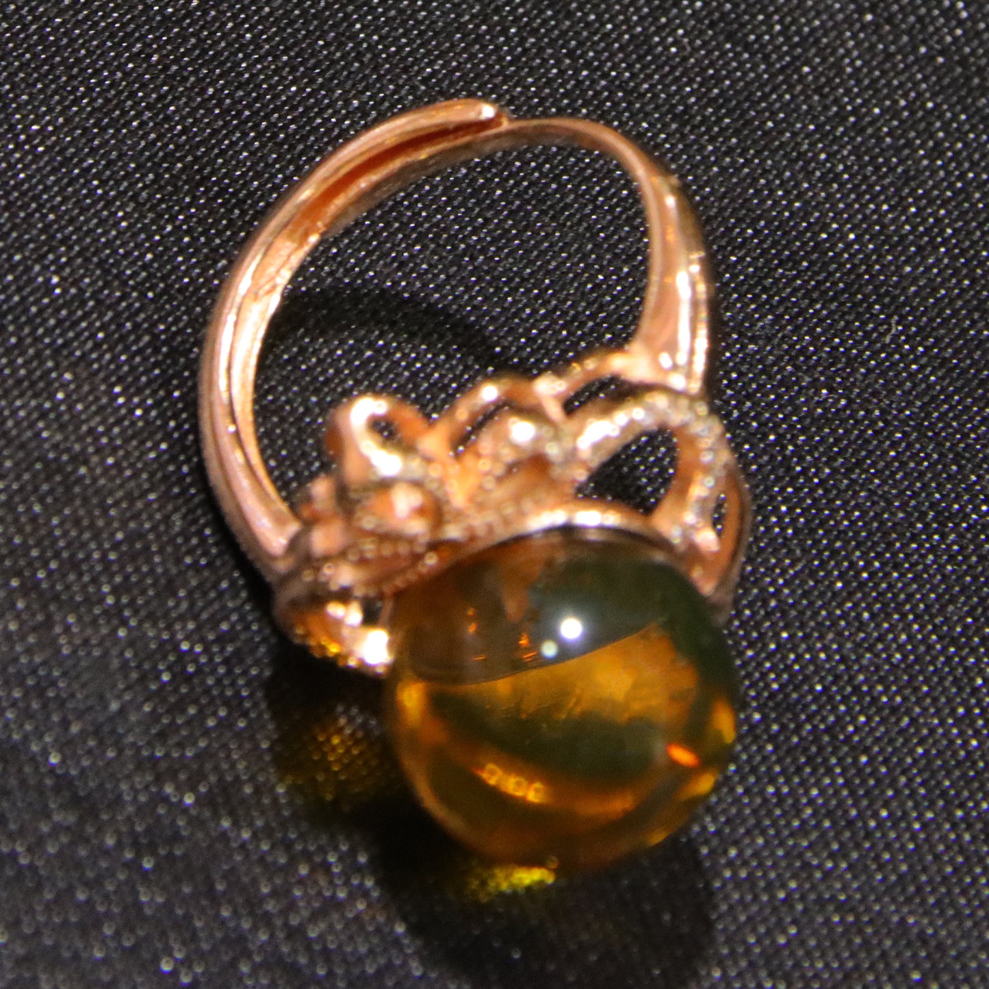 925 silver fashion blue amber diameter 12mm 0.004kg women's ring