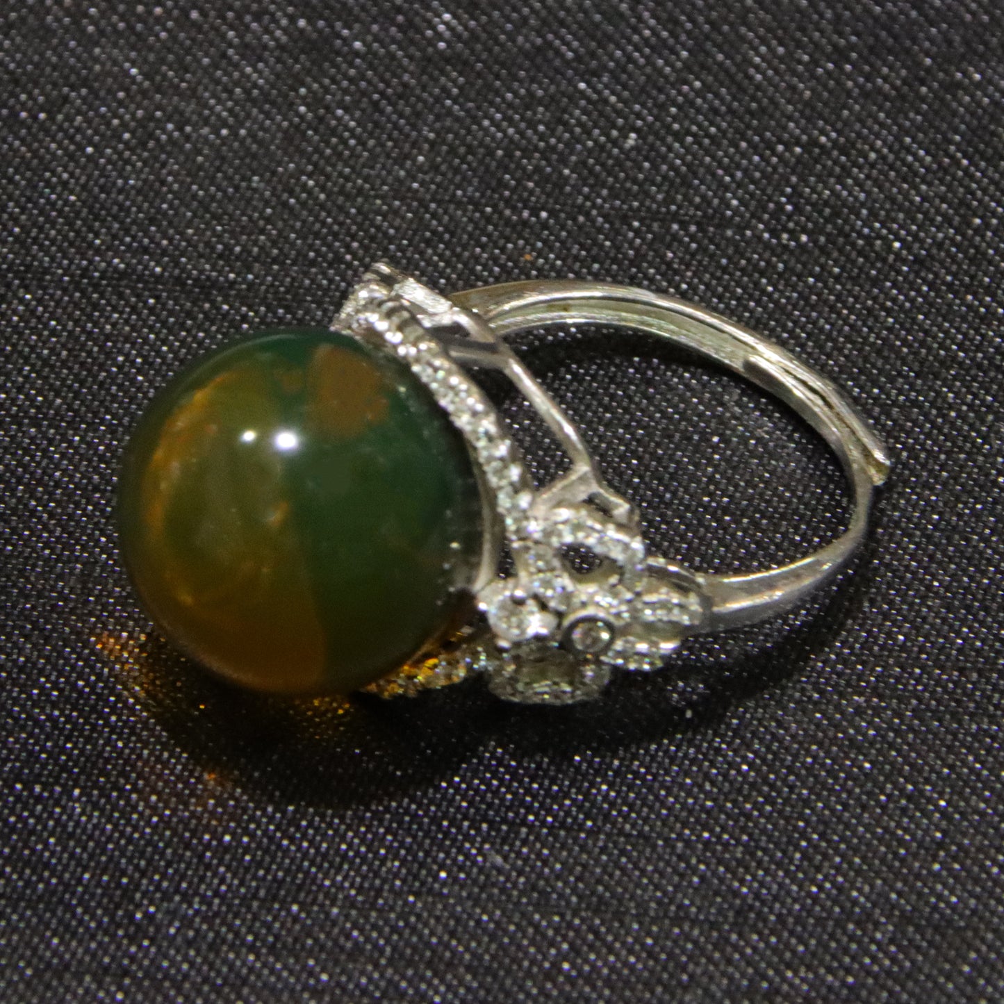 925 silver fashion blue amber diameter 15mm 0.006kg women's ring