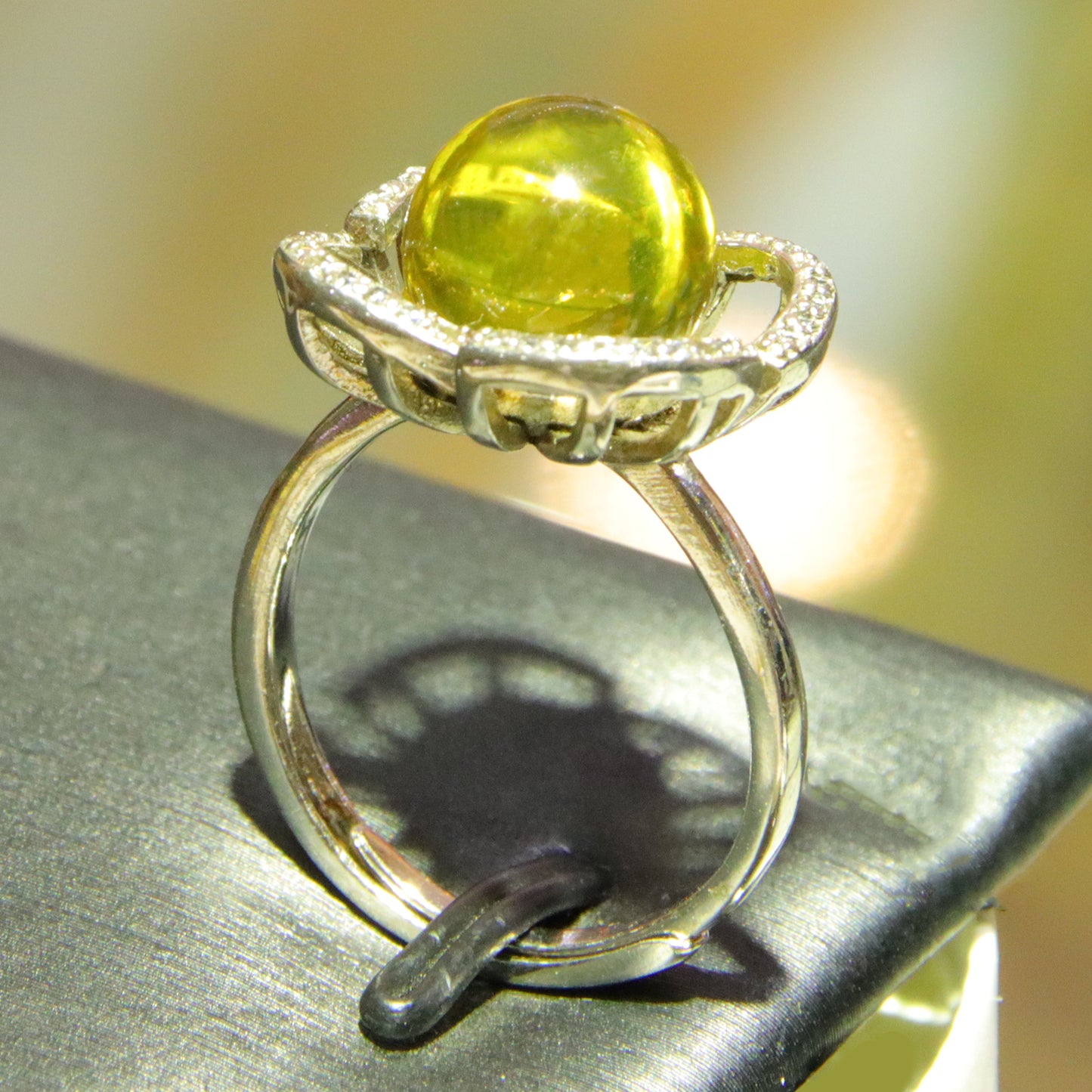 925 silver fashion blue amber diameter 9mm 0.004kg women's ring
