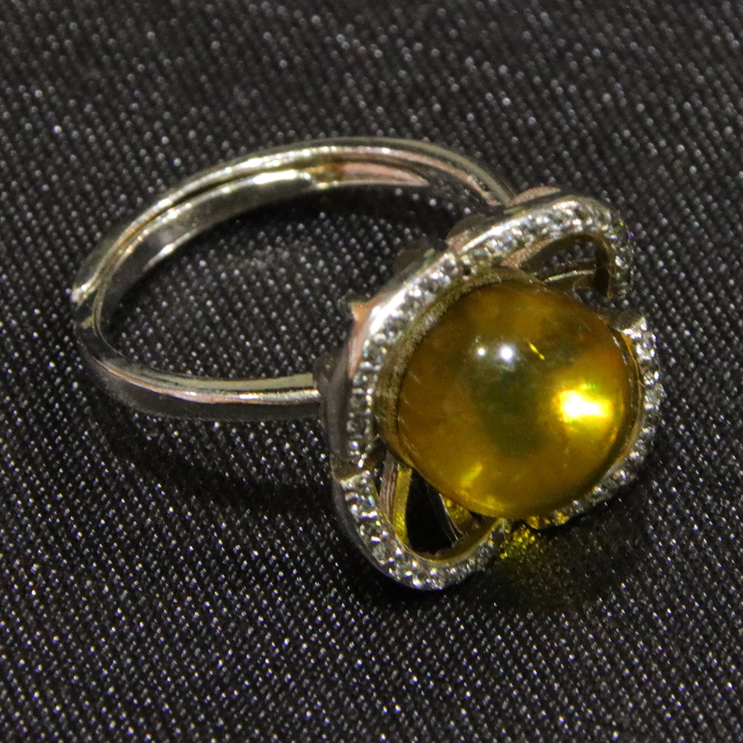 925 silver fashion blue amber diameter 9mm 0.004kg women's ring