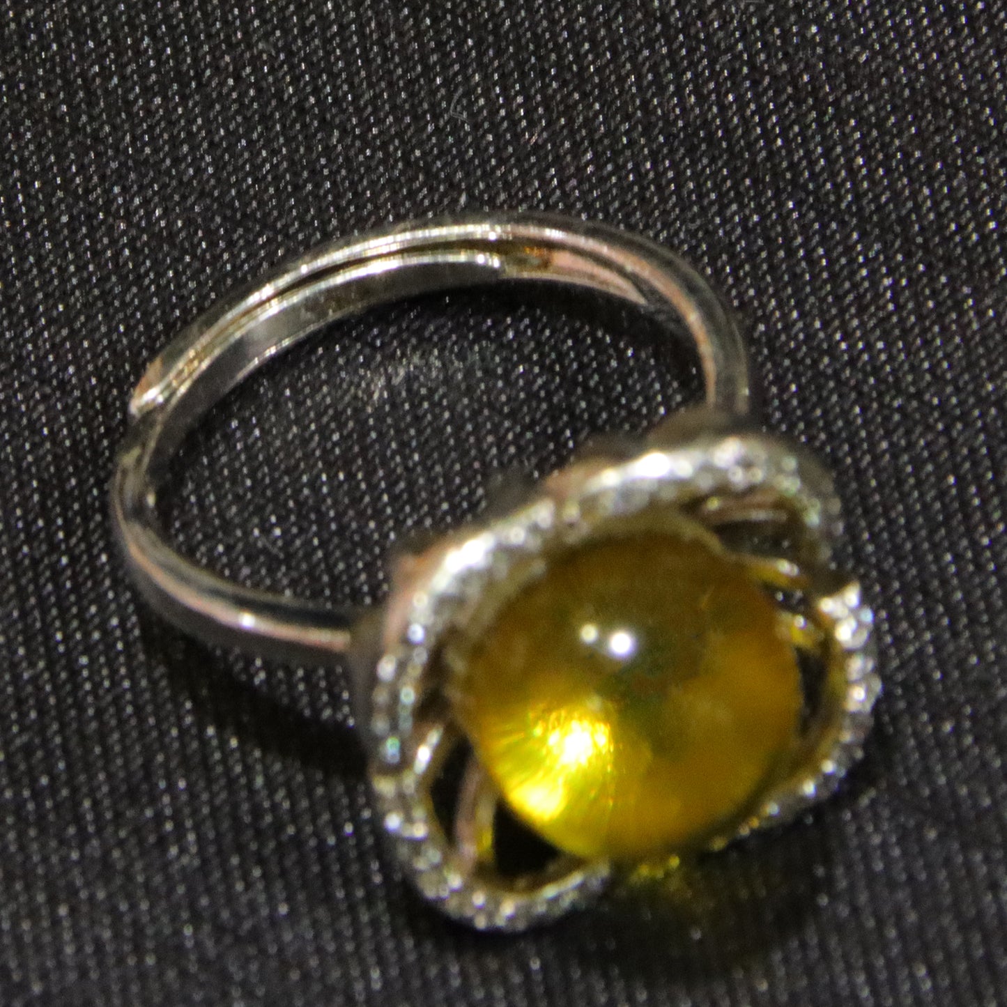 925 silver fashion blue amber diameter 9mm 0.004kg women's ring