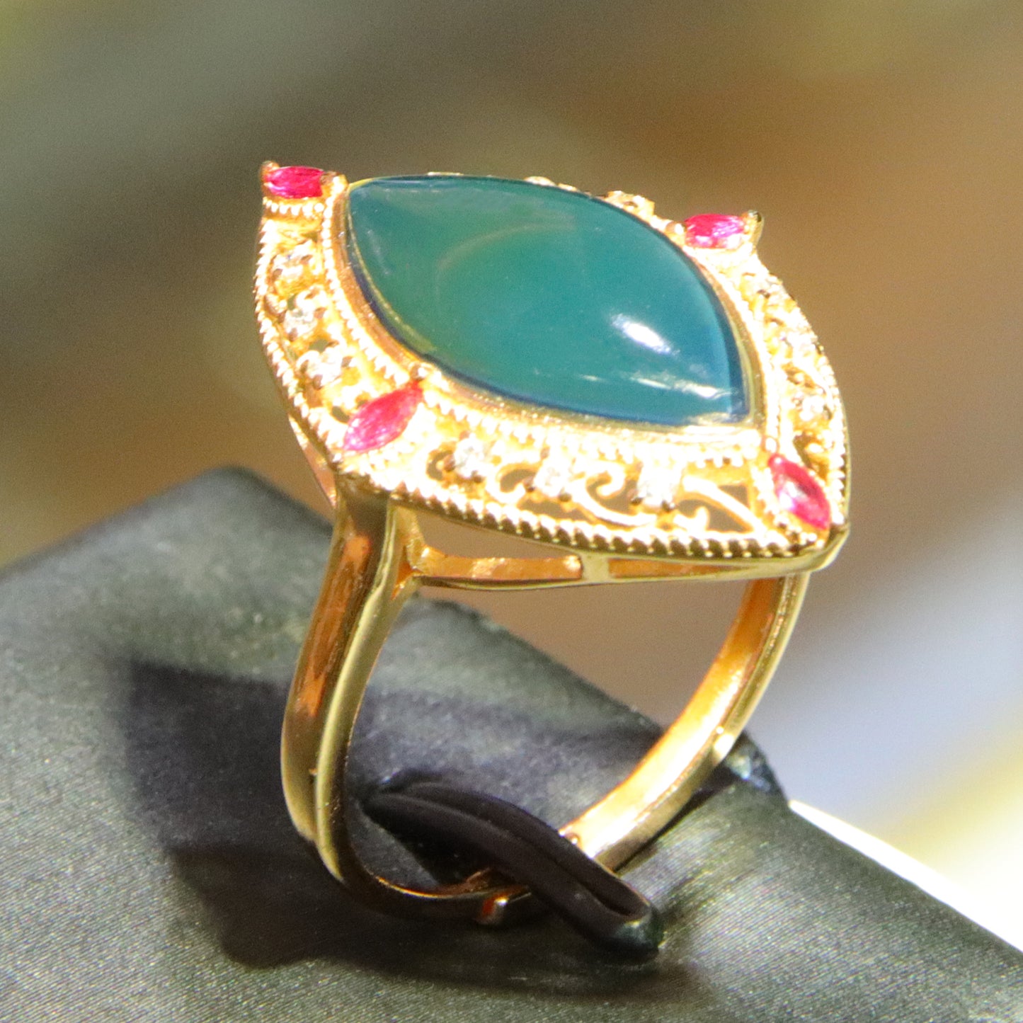925 silver fashion blue amber diameter 16mm 0.003kg women's ring