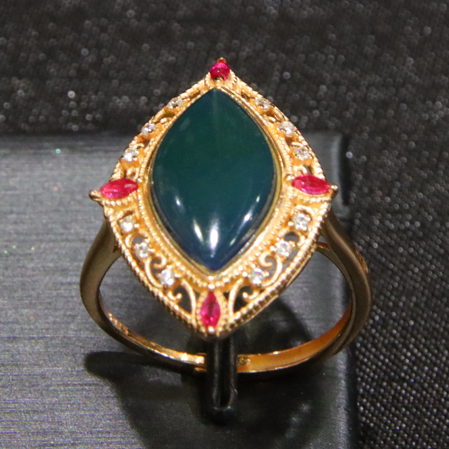 925 silver fashion blue amber diameter 16mm 0.003kg women's ring