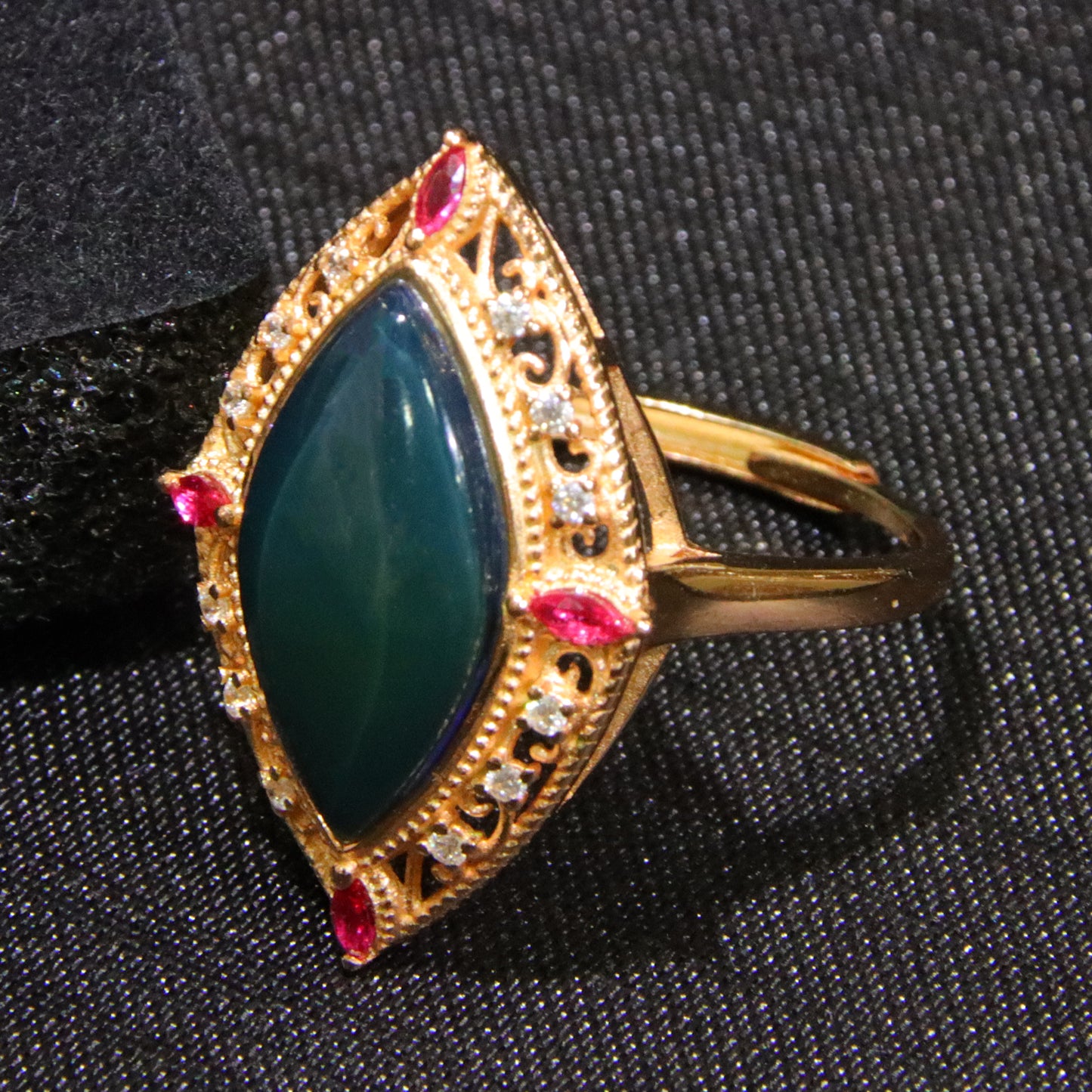 925 silver fashion blue amber diameter 16mm 0.003kg women's ring
