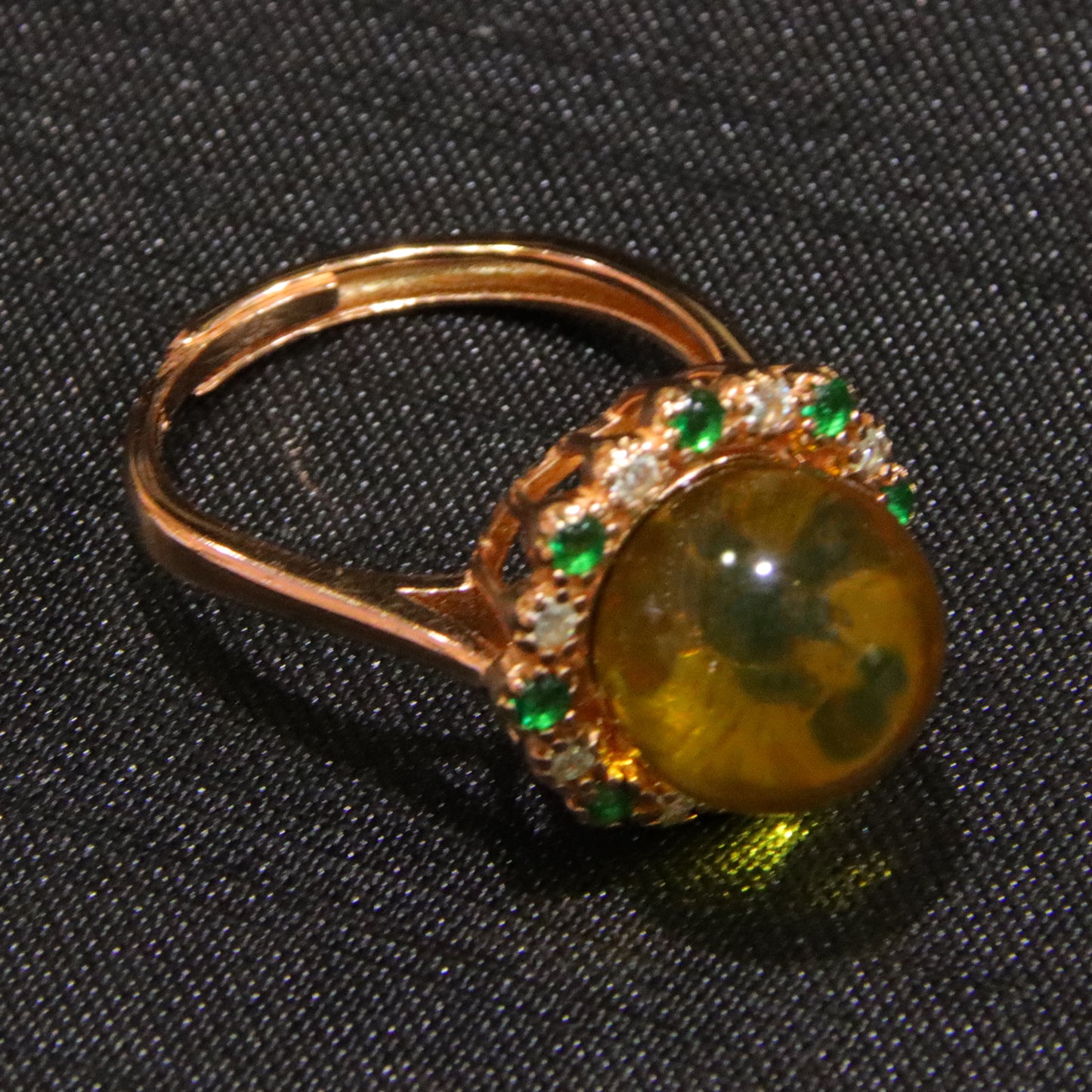 925 silver fashion blue amber diameter 11mm 0.004kg women's ring