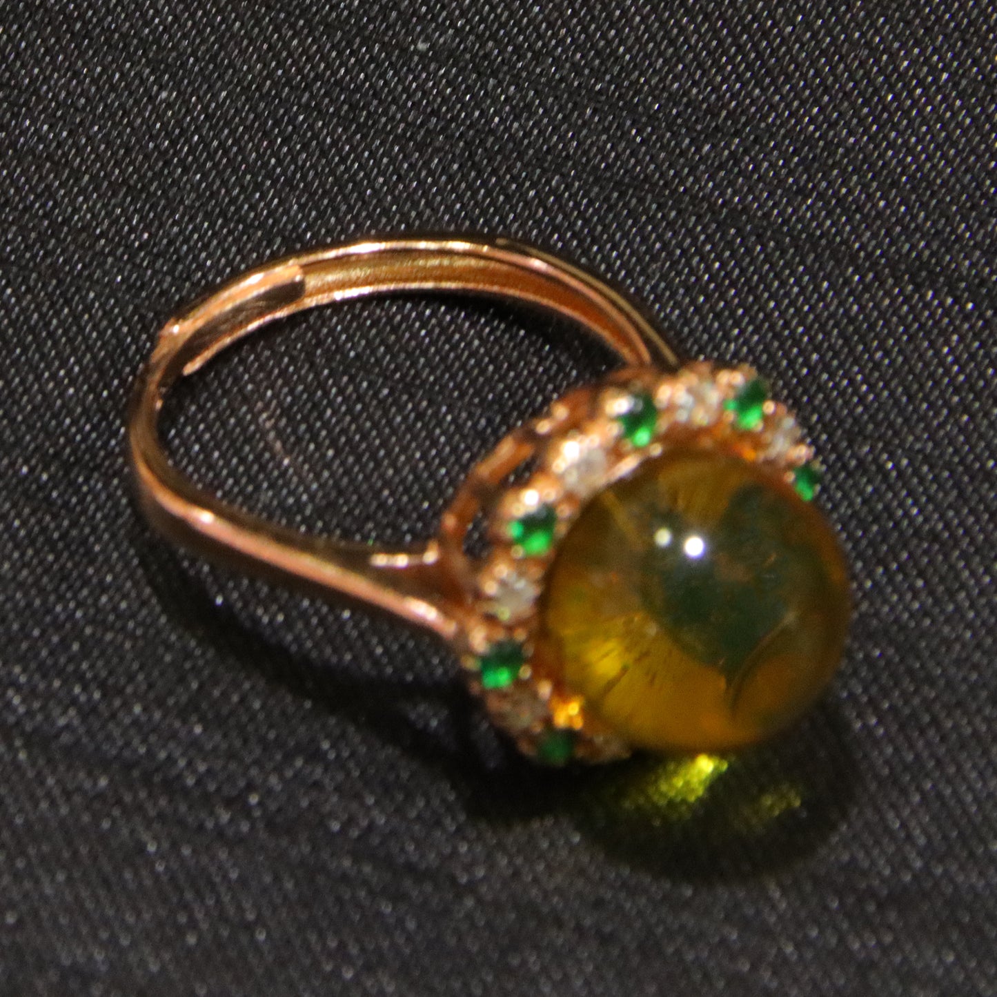 925 silver fashion blue amber diameter 11mm 0.004kg women's ring