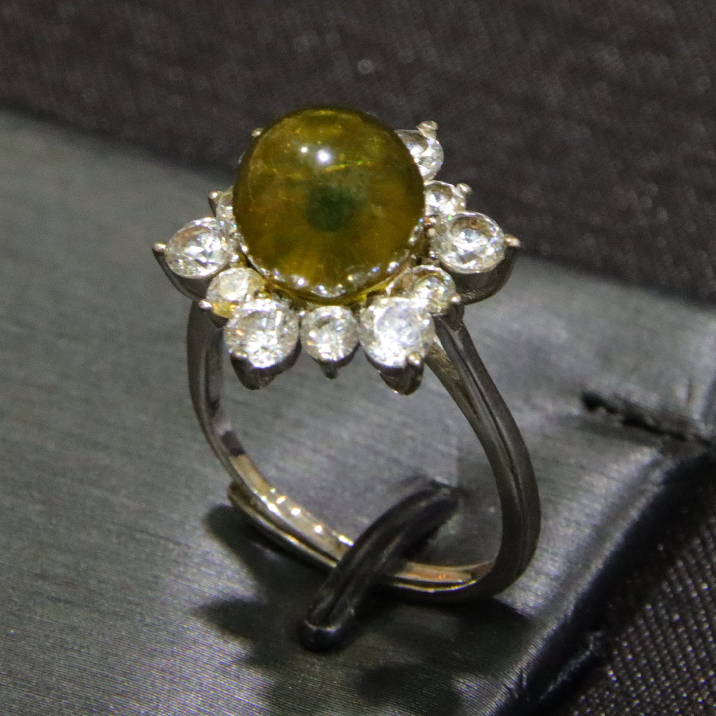 925 silver fashion blue amber diameter 9mm 0.003kg women's ring