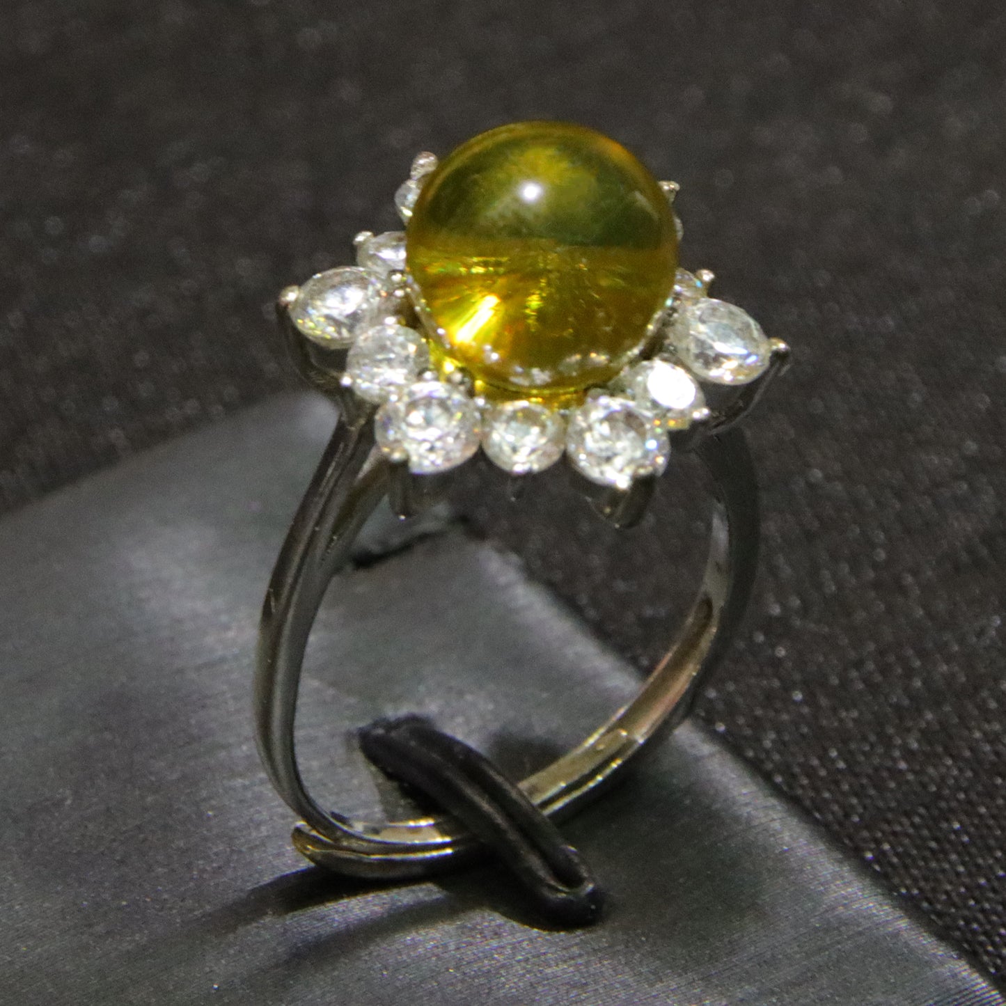 925 silver fashion blue amber diameter 9mm 0.003kg women's ring