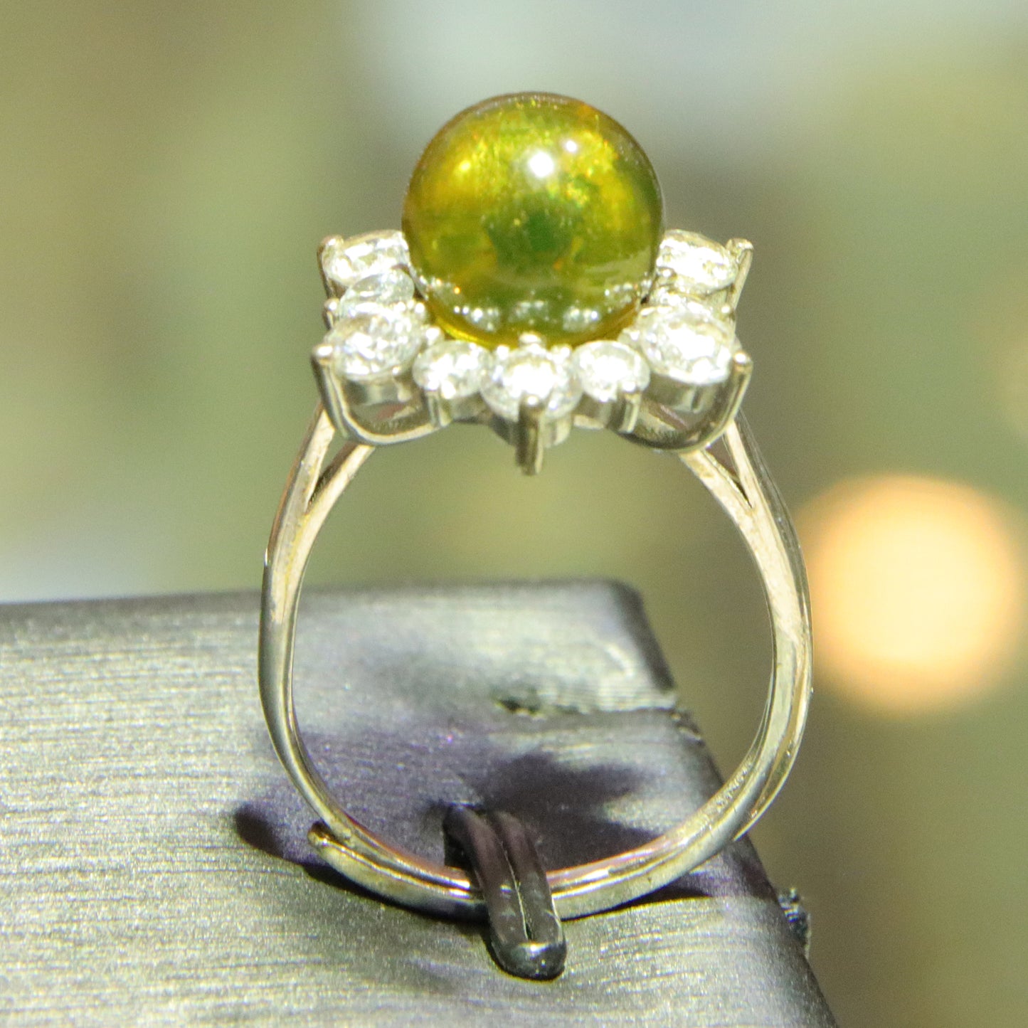 925 silver fashion blue amber diameter 9mm 0.003kg women's ring