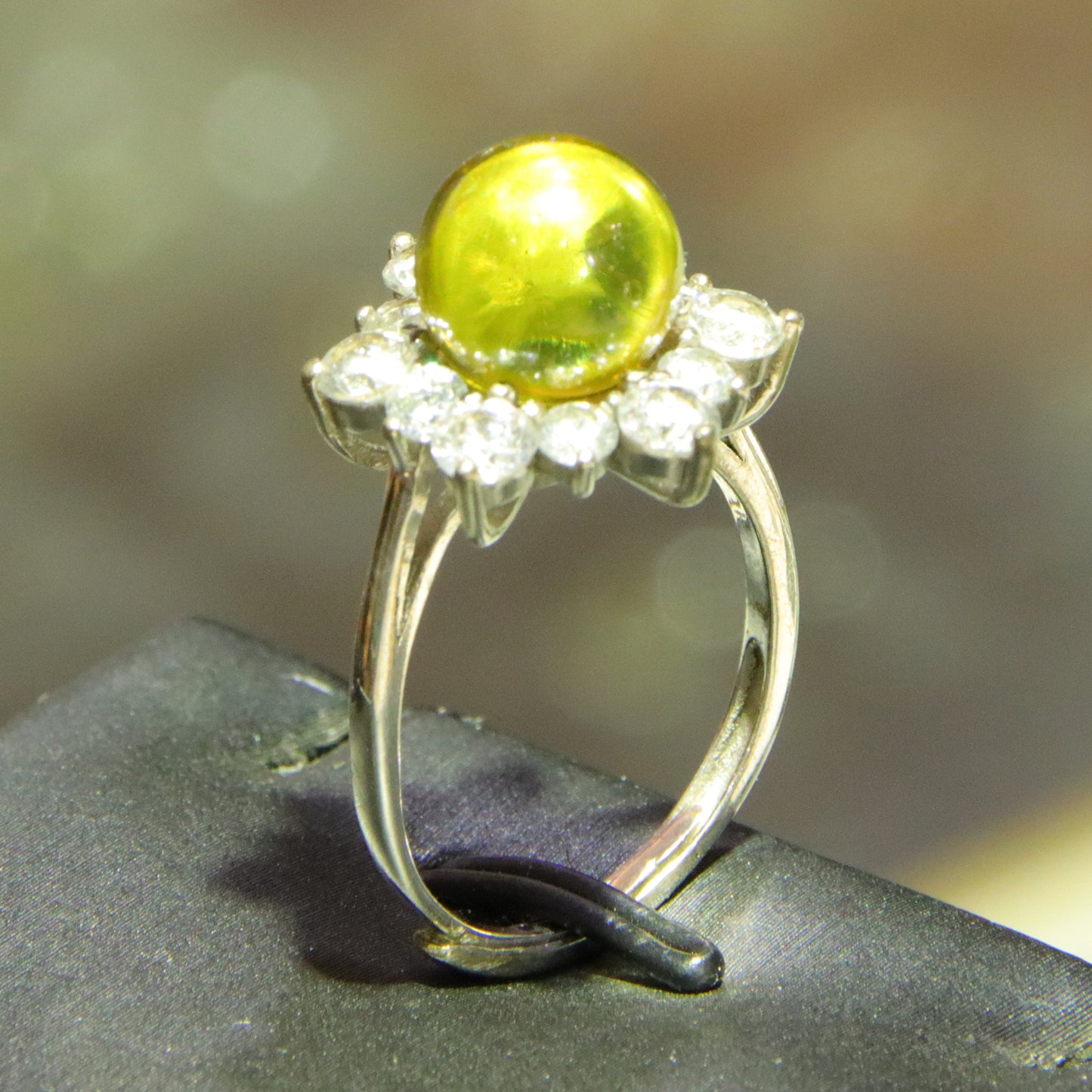 925 silver fashion blue amber diameter 9mm 0.003kg women's ring