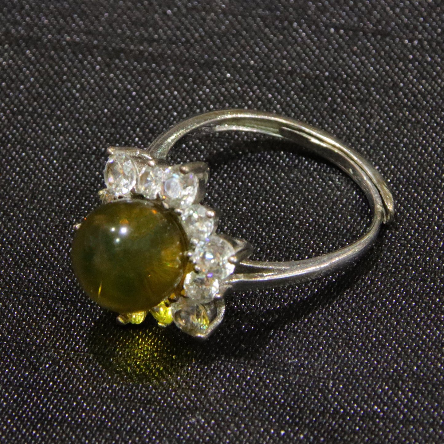 925 silver fashion blue amber diameter 9mm 0.003kg women's ring
