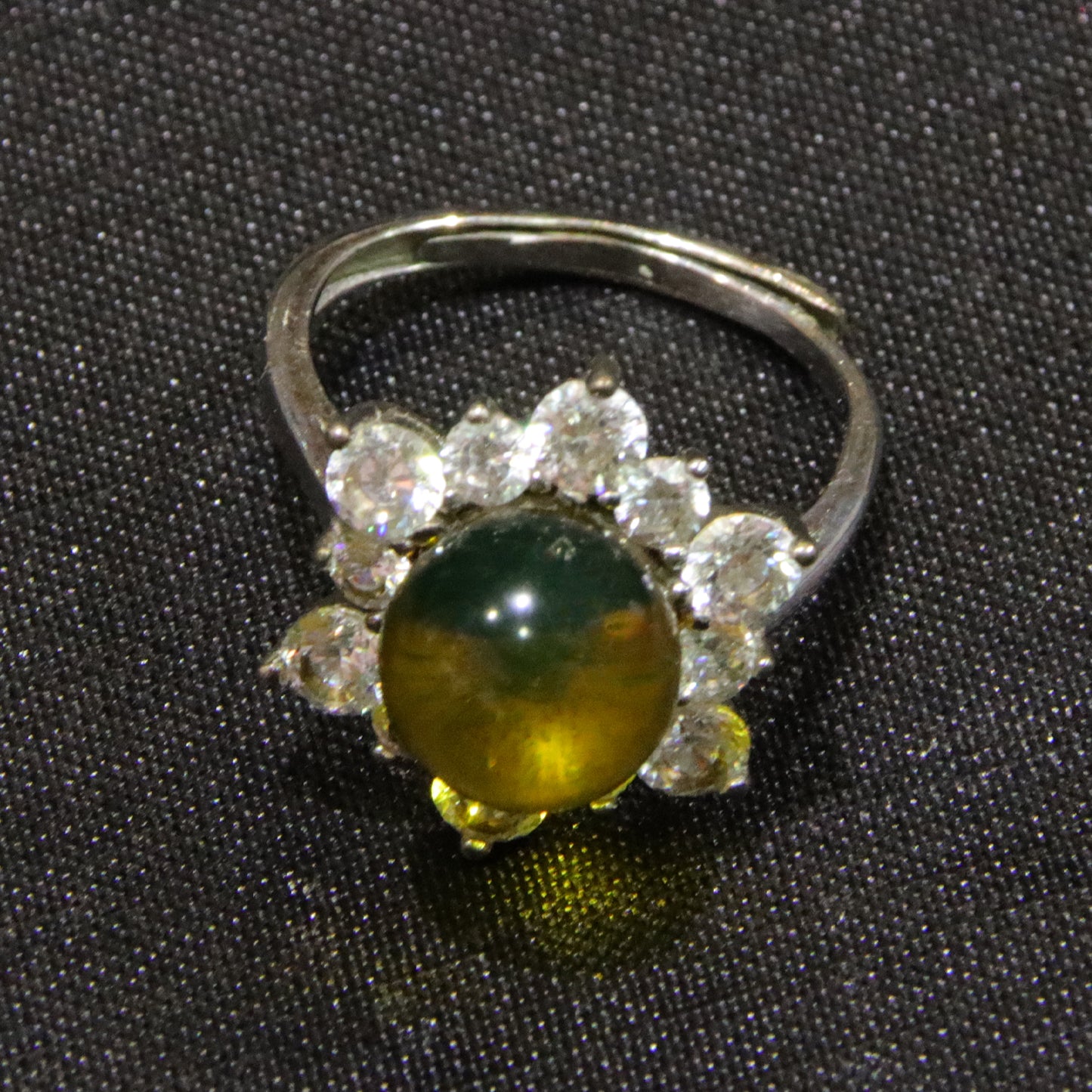 925 silver fashion blue amber diameter 9mm 0.003kg women's ring