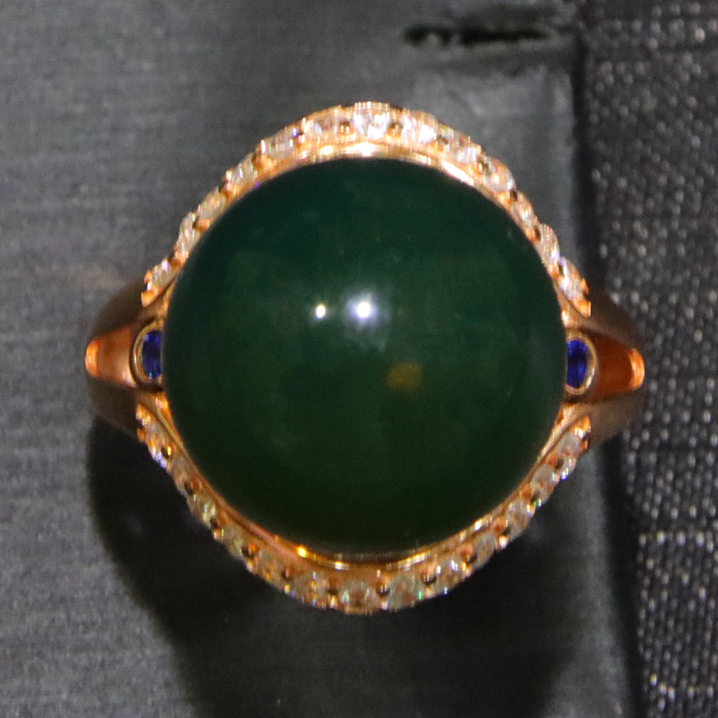 925 silver fashion blue amber diameter 15mm 0.006kg women's ring