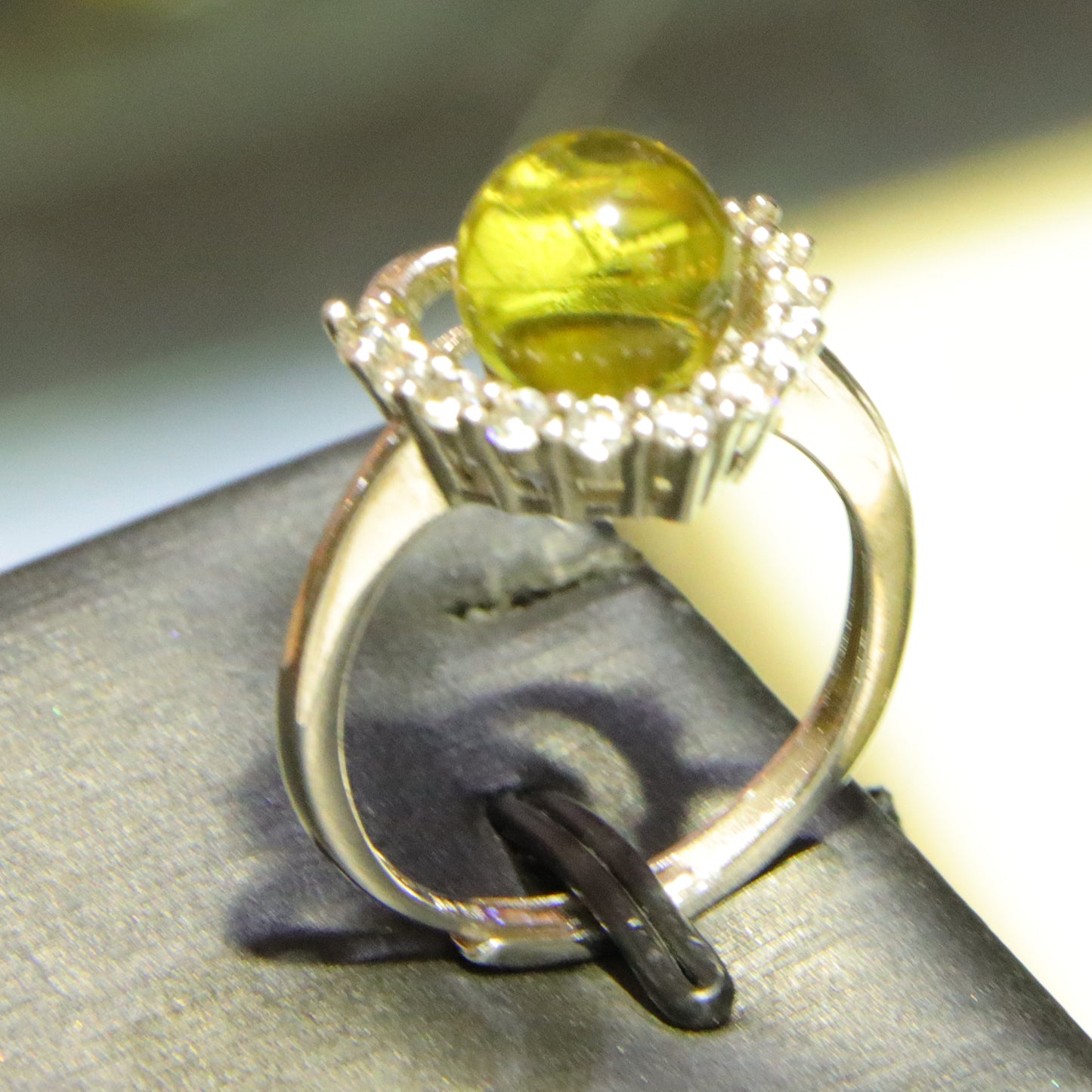 925 silver fashion blue amber diameter 8mm 0.003kg women's ring
