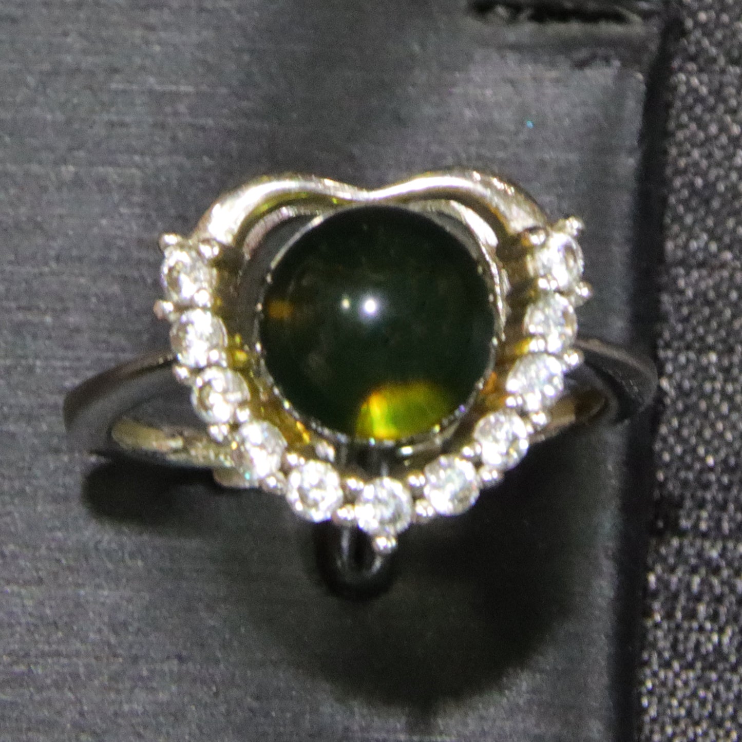 925 silver fashion blue amber diameter 8mm 0.003kg women's ring