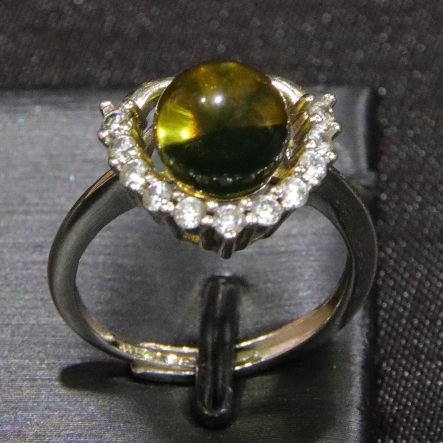 925 silver fashion blue amber diameter 8mm 0.003kg women's ring
