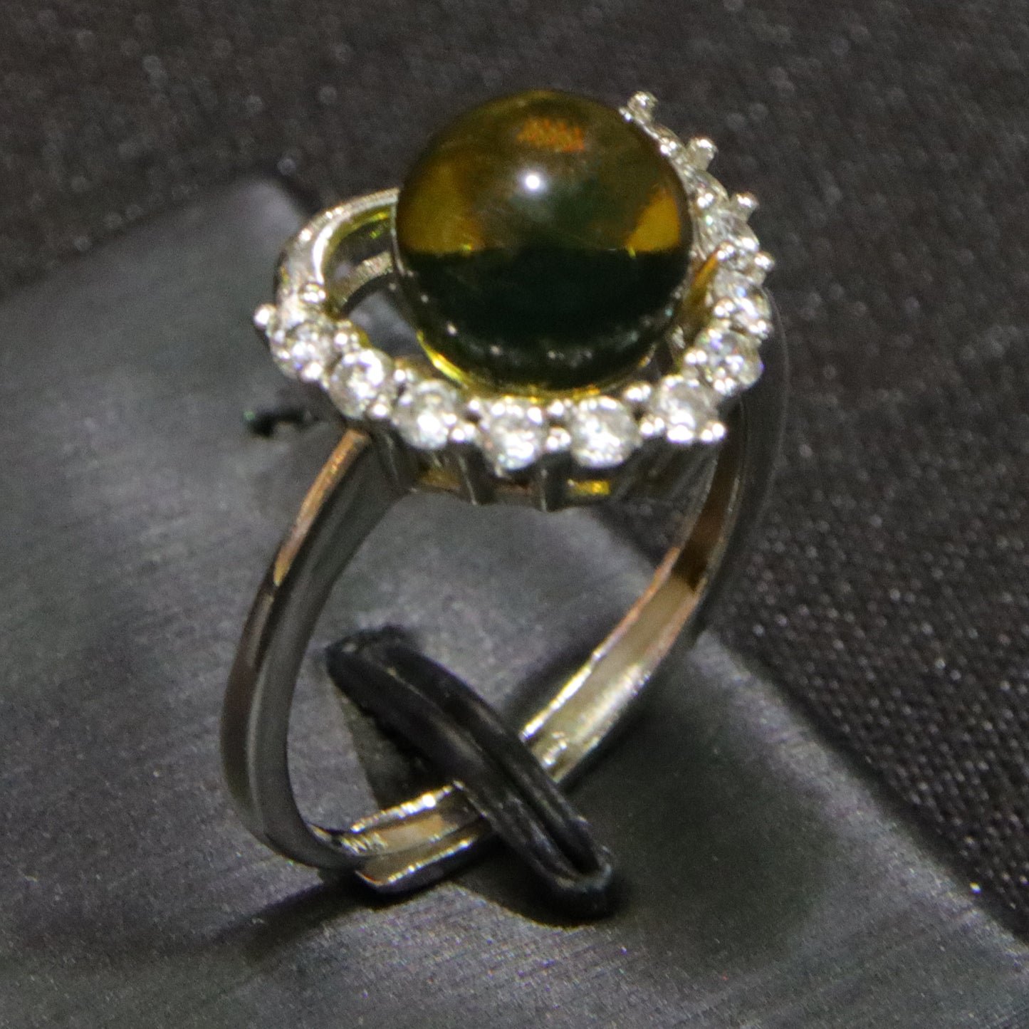 925 silver fashion blue amber diameter 8mm 0.003kg women's ring