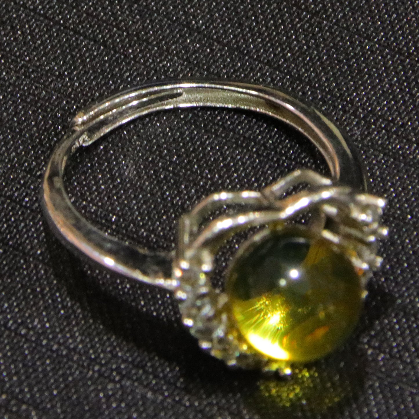 925 silver fashion blue amber diameter 8mm 0.003kg women's ring
