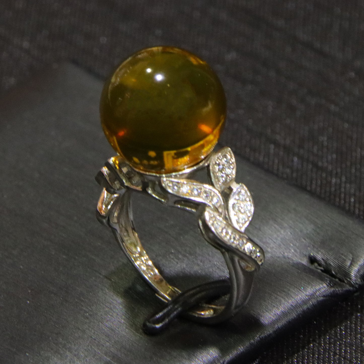 925 silver fashion blue amber diameter 14mm 0.005kg women's ring
